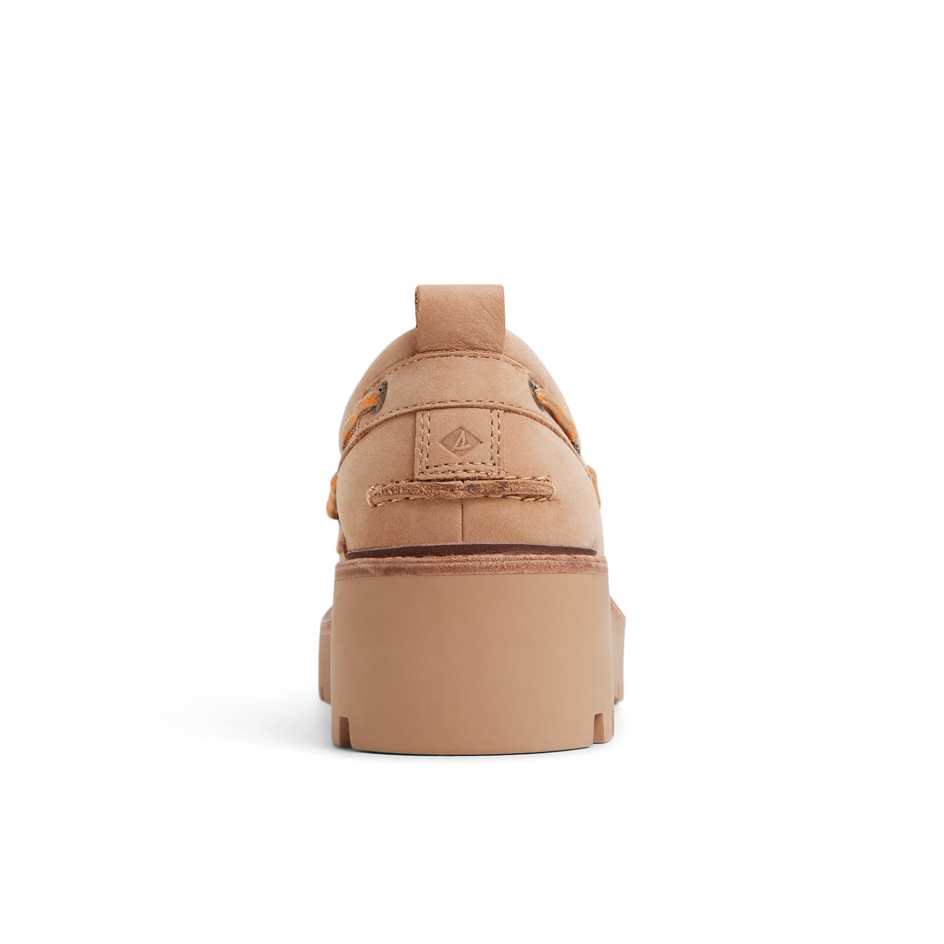 Three-quarter angle of Tan Authentic Original™ Lug 2-Eye Boat Shoe Boat Shoe's front side