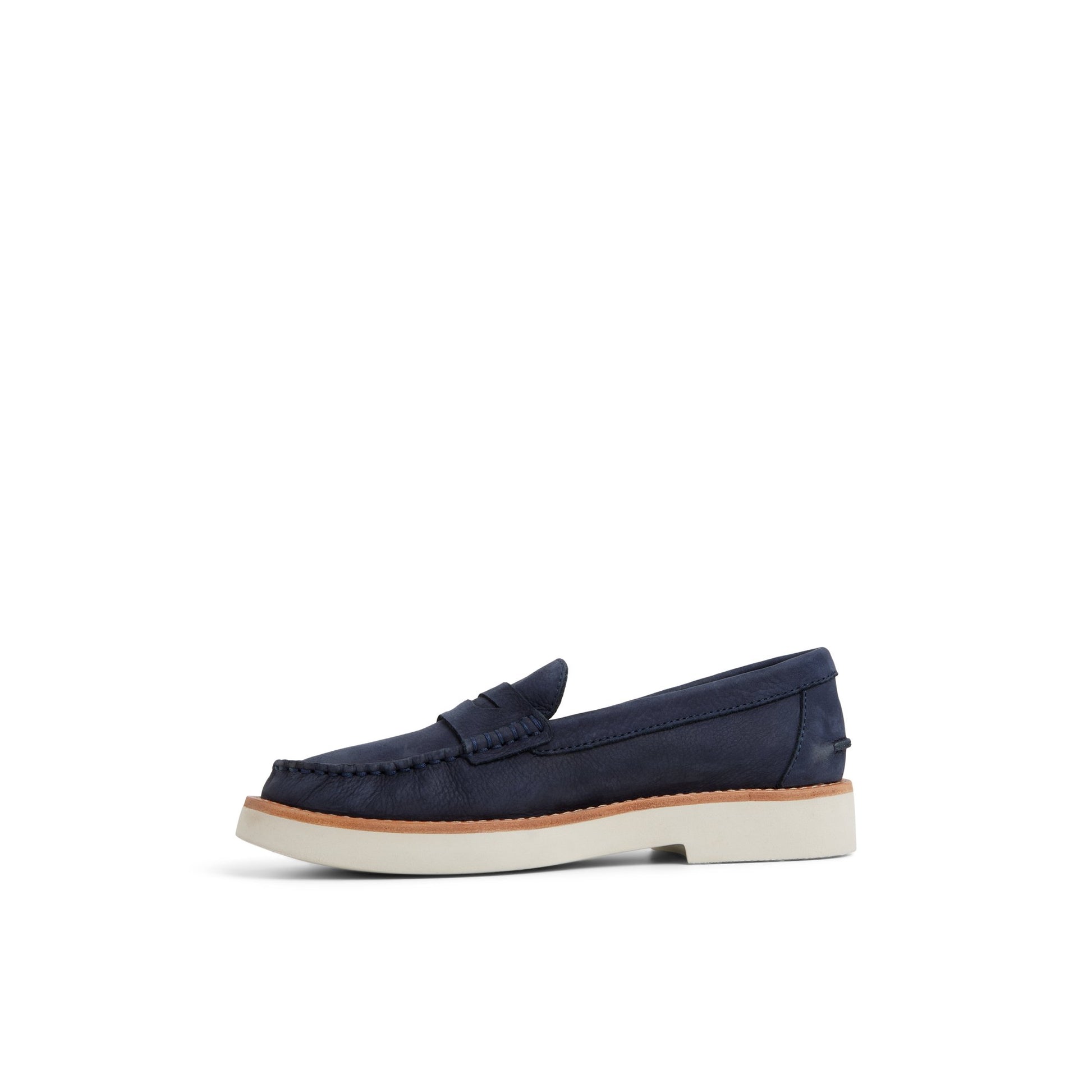 Three-quarter angle of Navy Tallulah Loafer Loafers's back side