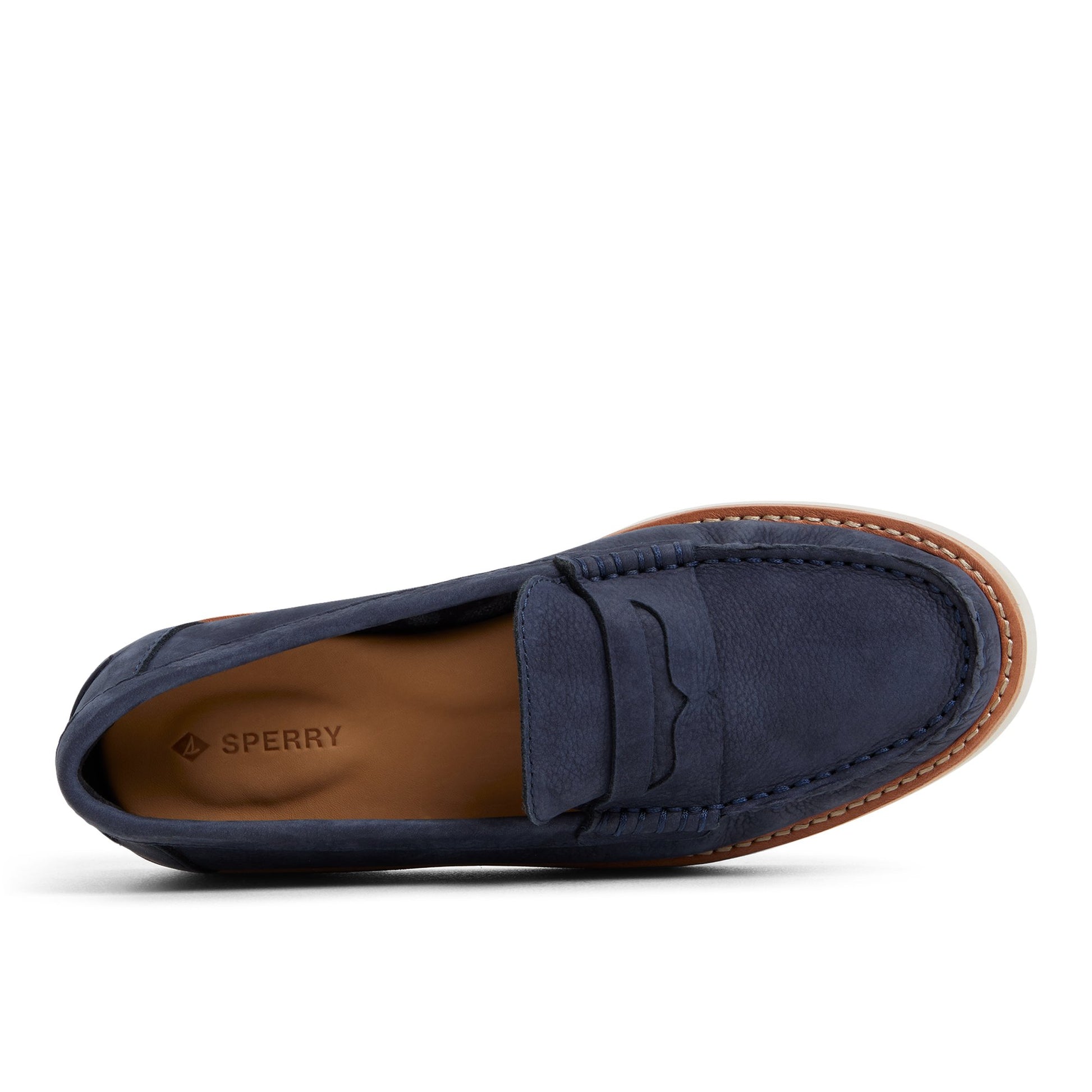 Top-down view of the Navy Tallulah Loafer Loafers