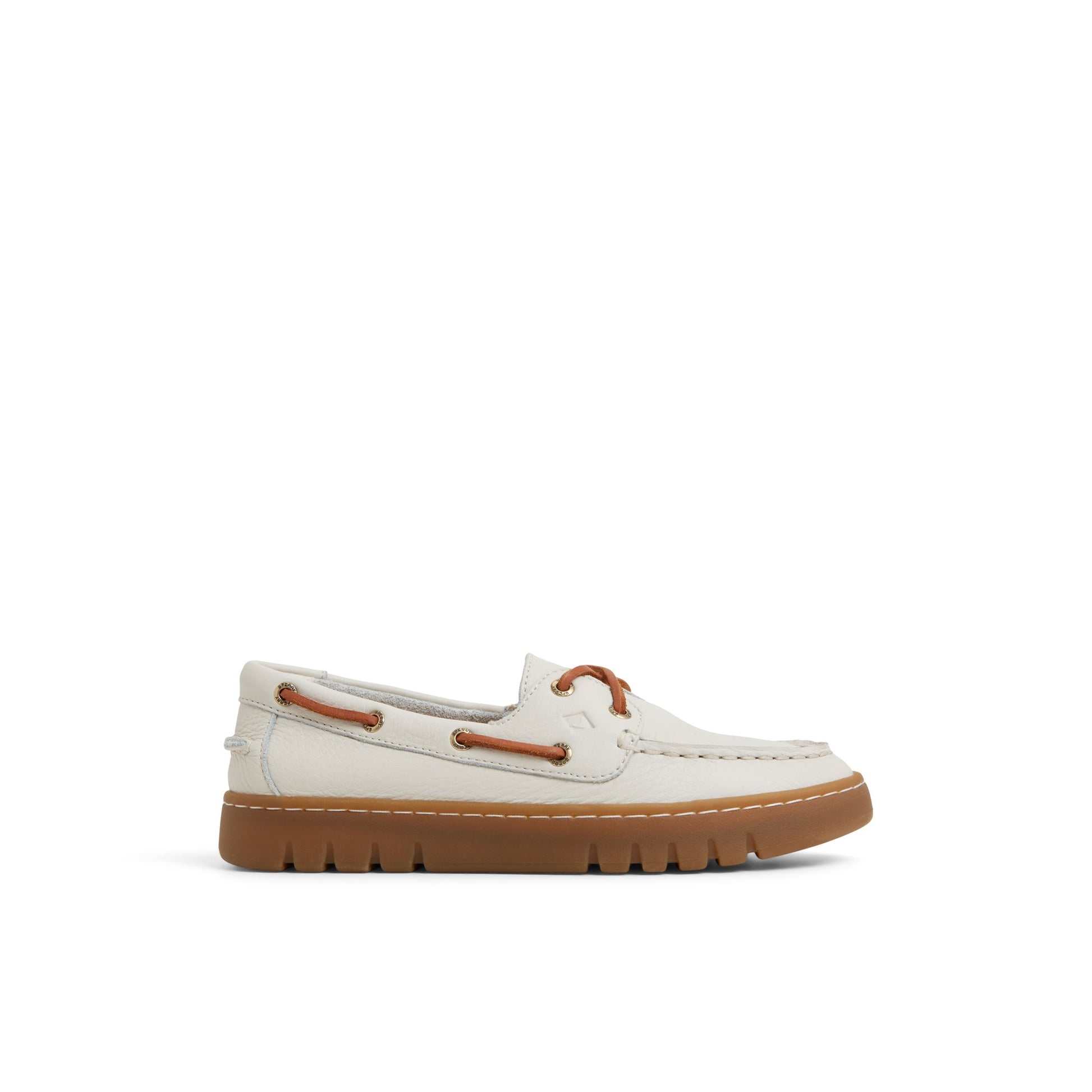 Main View of Cream Multi Keely Boat Shoe Boat Shoe for Womens