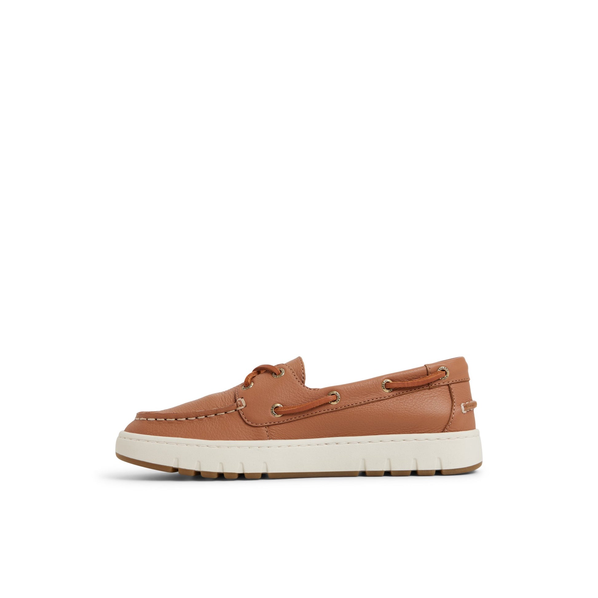 Three-quarter angle of Tan Keely Boat Shoe Boat Shoe's back side