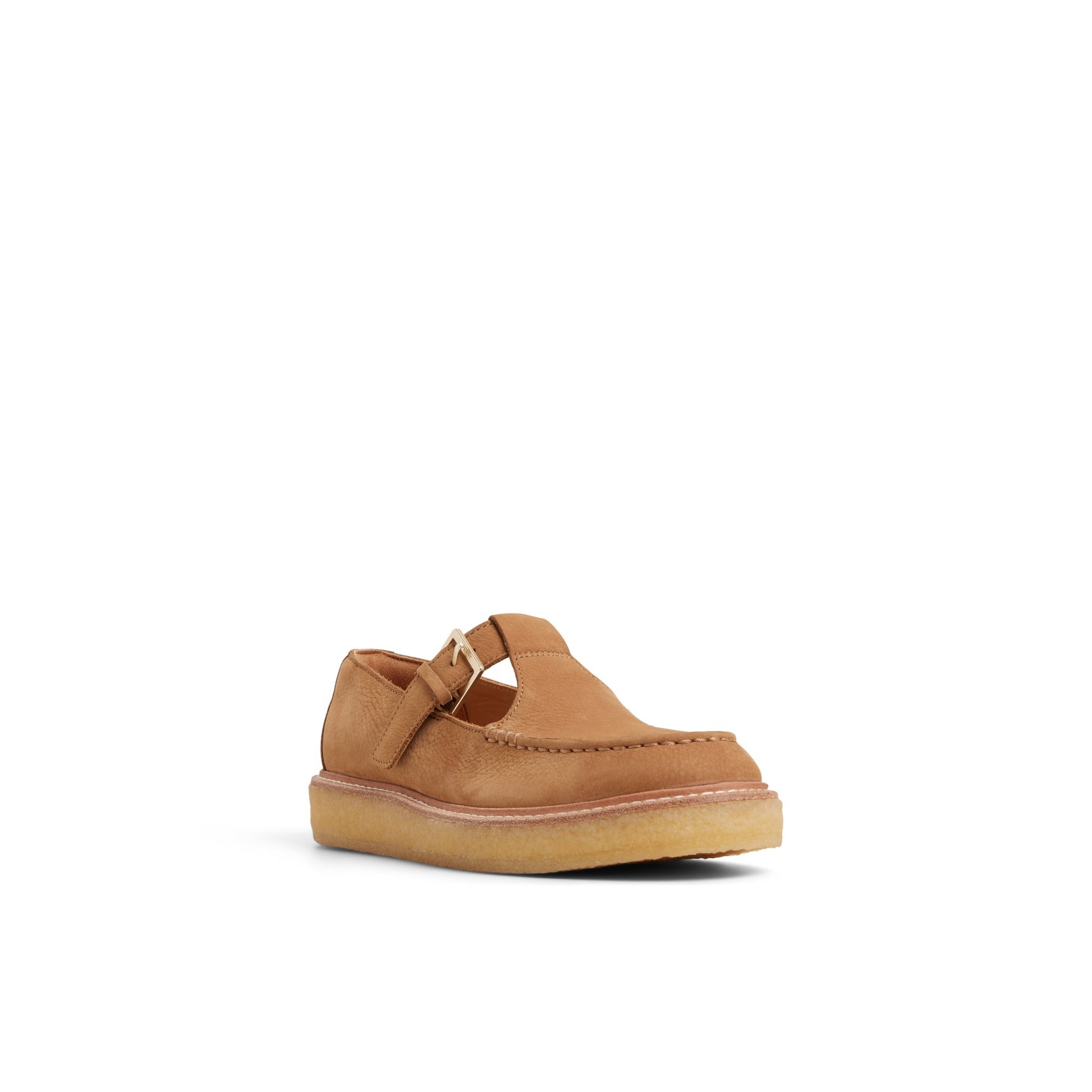 Side view of Linen Multi Captain's Oxford Mary Jane Loafers