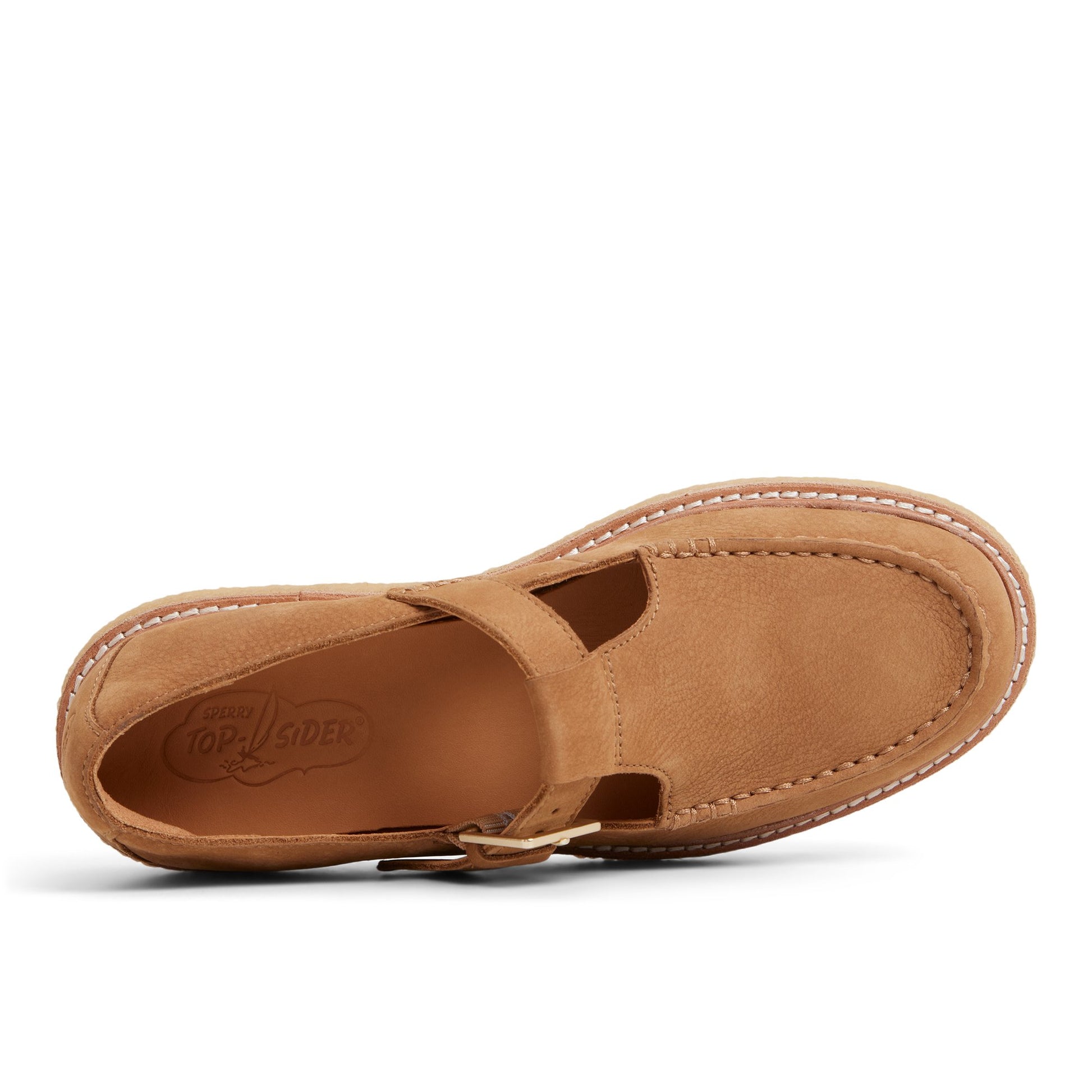 Top-down view of the Linen Multi Captain's Oxford Mary Jane Loafers