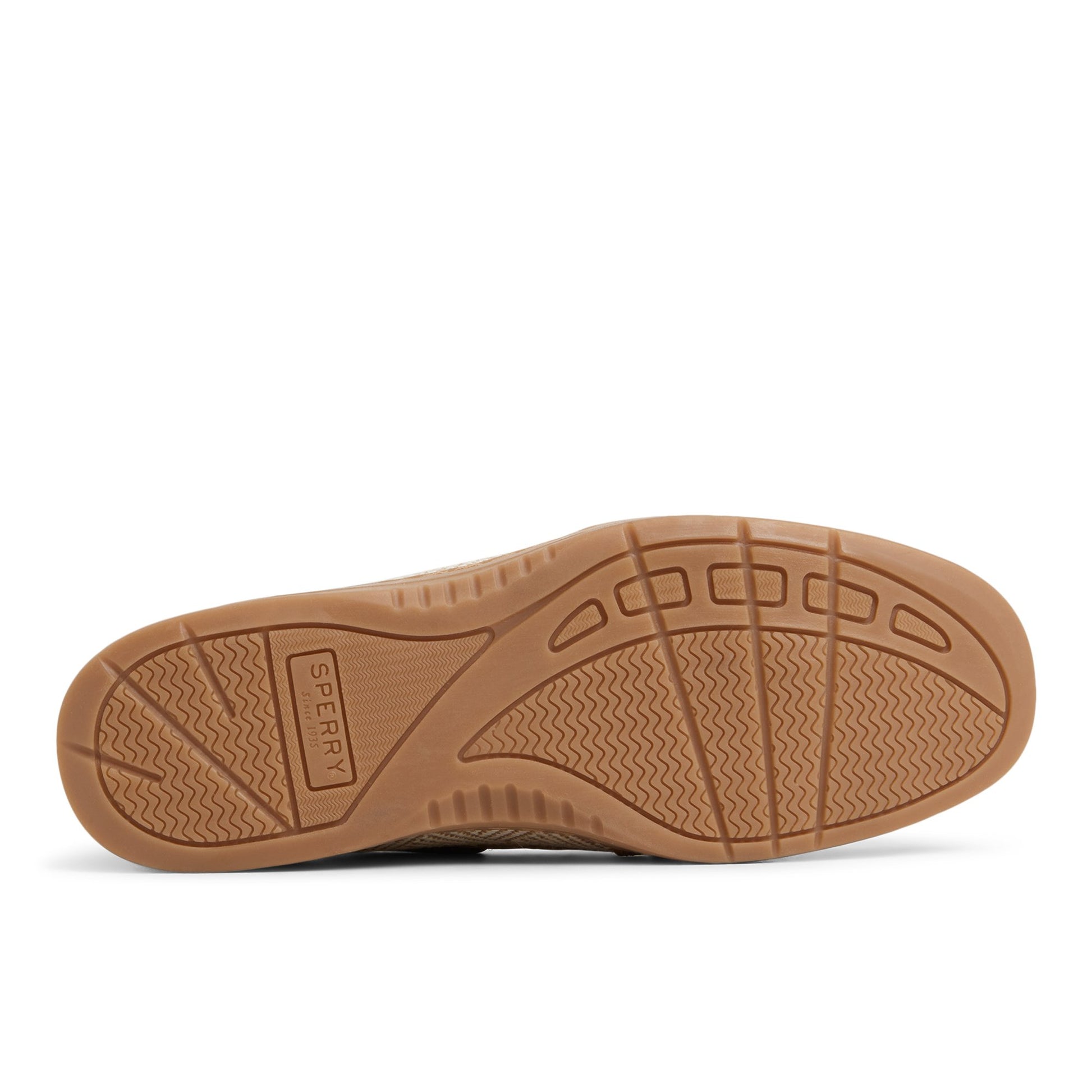 Close-up of the Tan MinnowFish Loafer Boat Shoe Loafer