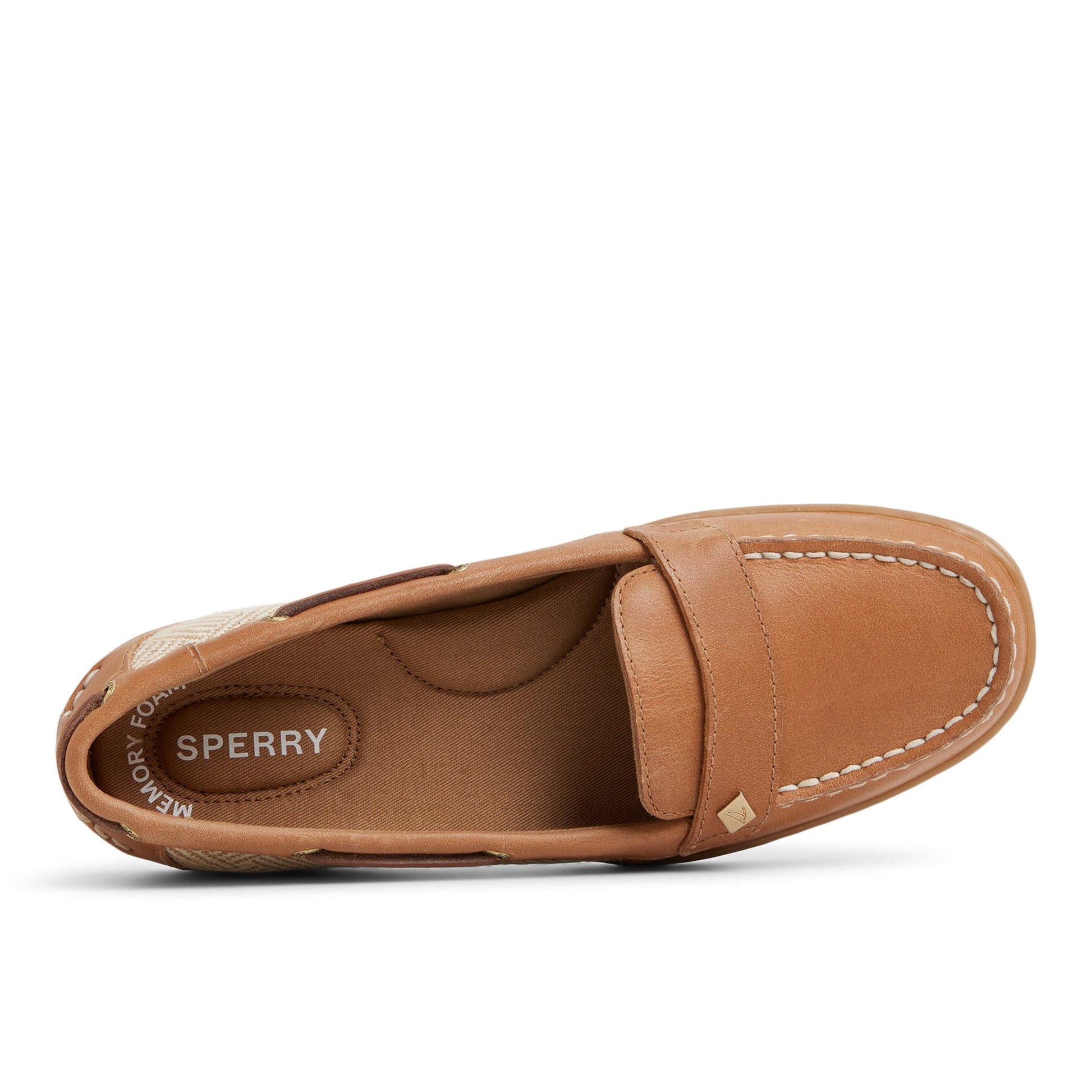 Top-down view of the Tan MinnowFish Loafer Boat Shoe Loafer