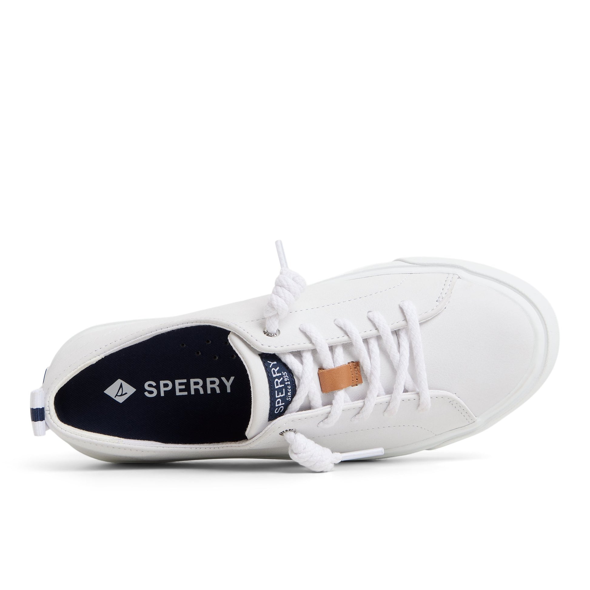 Top-down view of the White Cove Lace to Toe Sneaker Low Top Sneakers