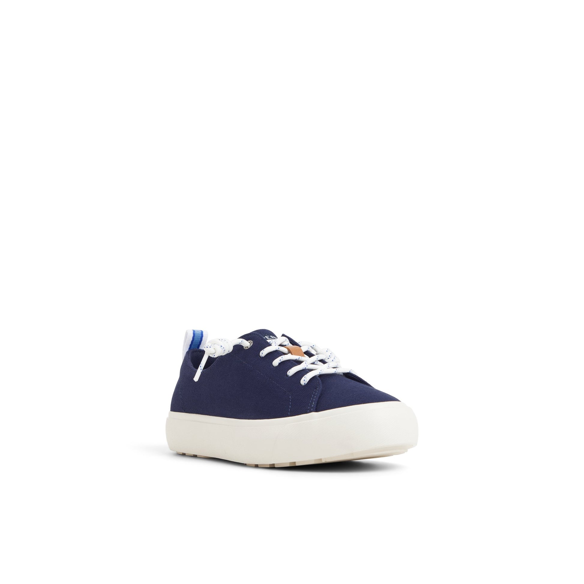 Side view of Navy Cove Lace to Toe Sneaker Low Top Sneakers