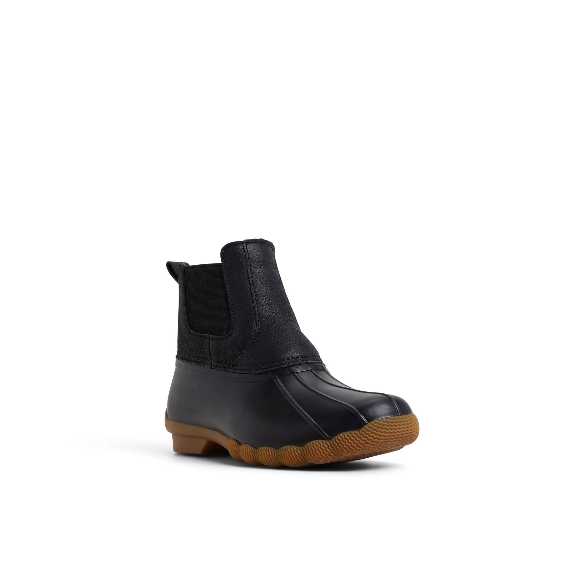 Side view of Black Saltwater™™ Duck Chelsea Boot Duck Boots