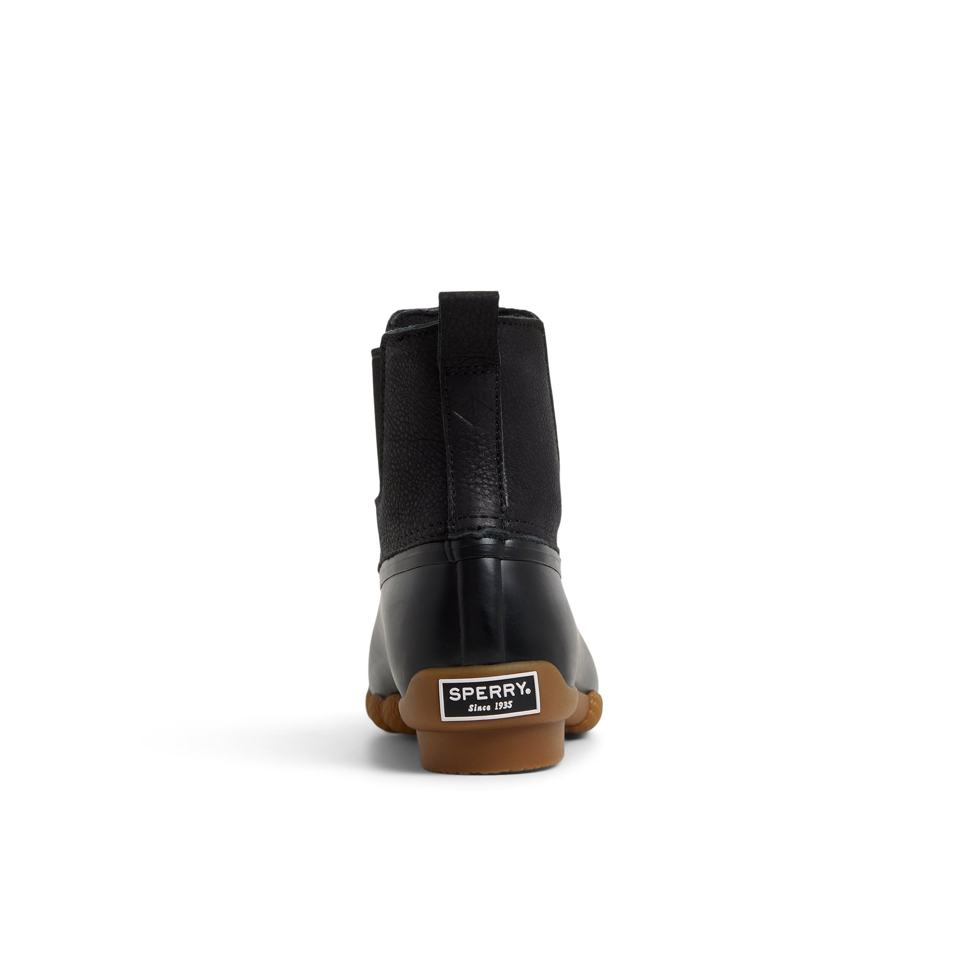 Three-quarter angle of Black Saltwater™™ Duck Chelsea Boot Duck Boots's front side