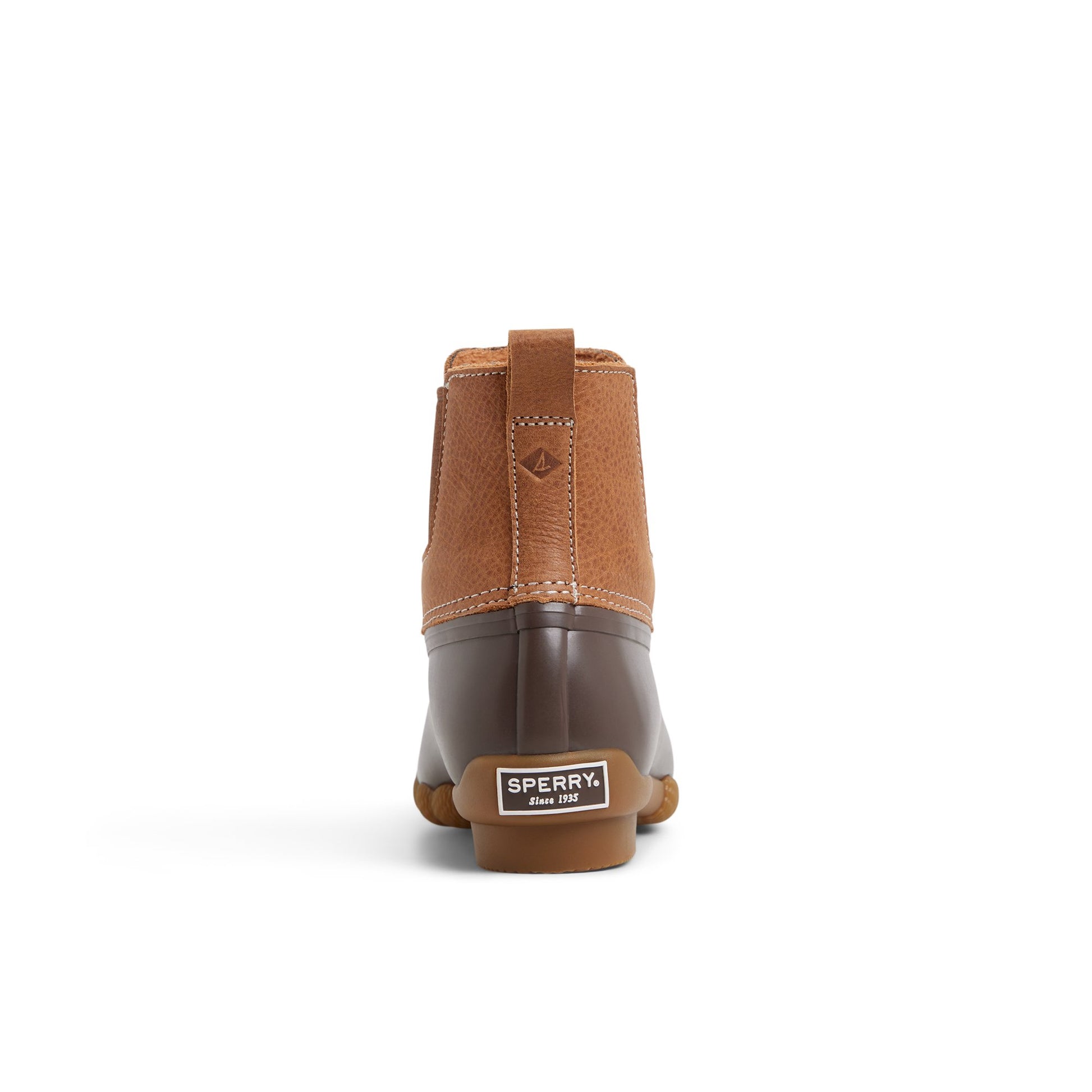 Three-quarter angle of Dark brown Saltwater™ Duck Chelsea Boot Duck Boots's front side