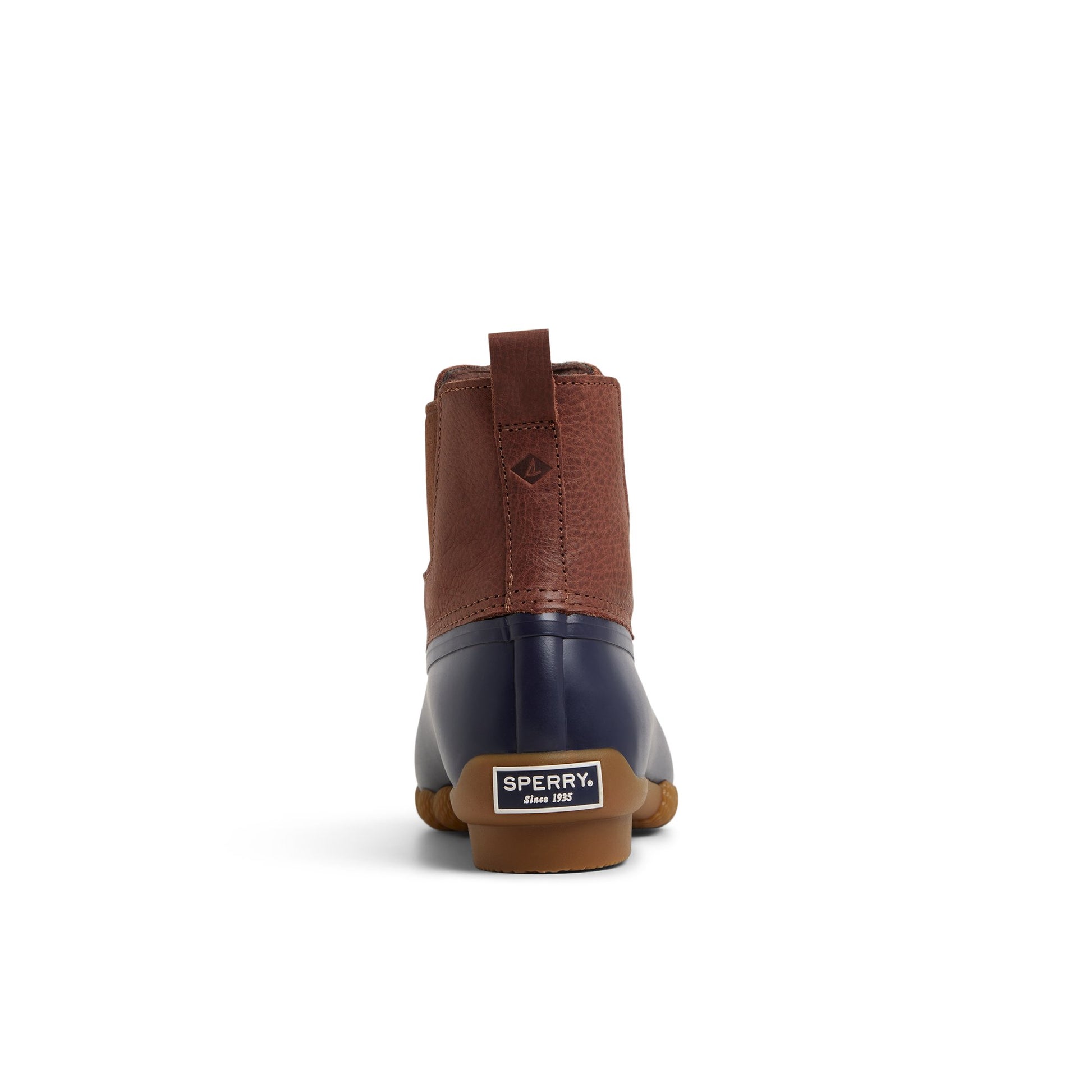 Three-quarter angle of Brown Saltwater™™ Duck Chelsea Boot Duck Boots's front side