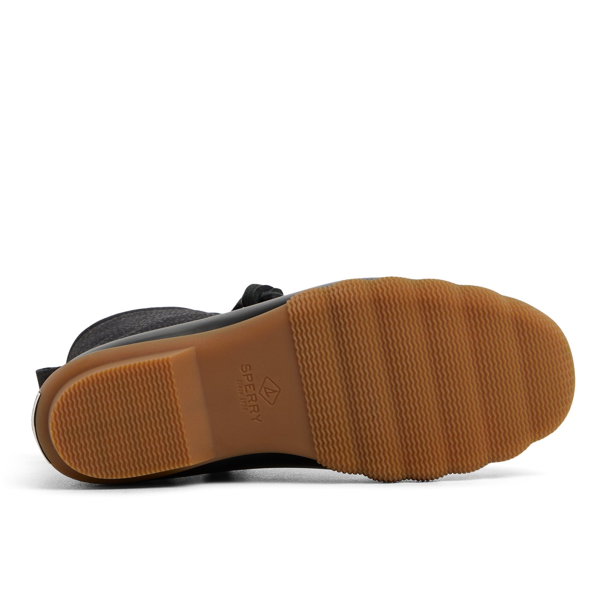 Close-up of the Black Saltwater™™ Duck Lug Boot Duck Boots