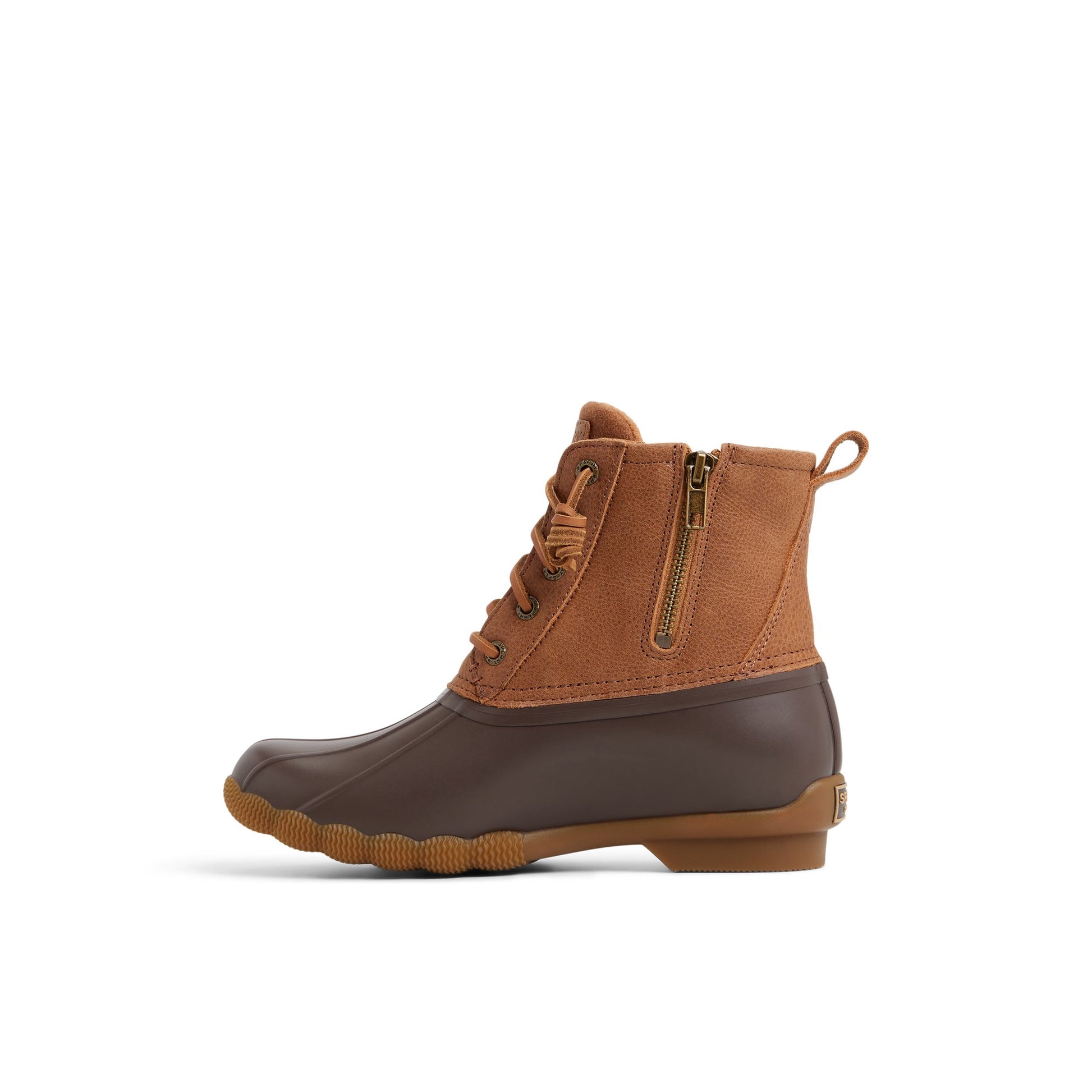 Three-quarter angle of Dark brown Saltwater™ Duck Lug Boot Duck Boots's back side
