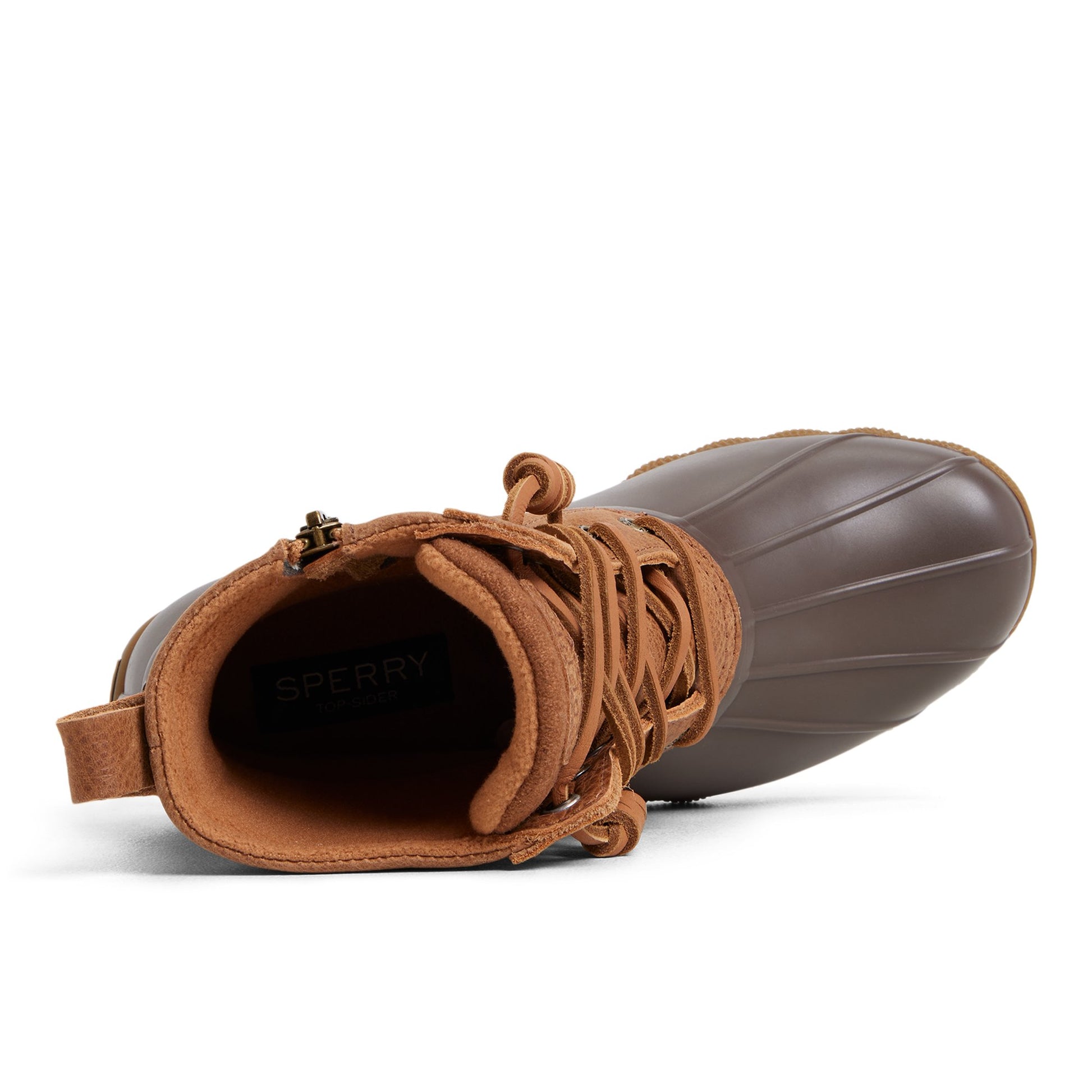 Top-down view of the Dark brown Saltwater™ Duck Lug Boot Duck Boots