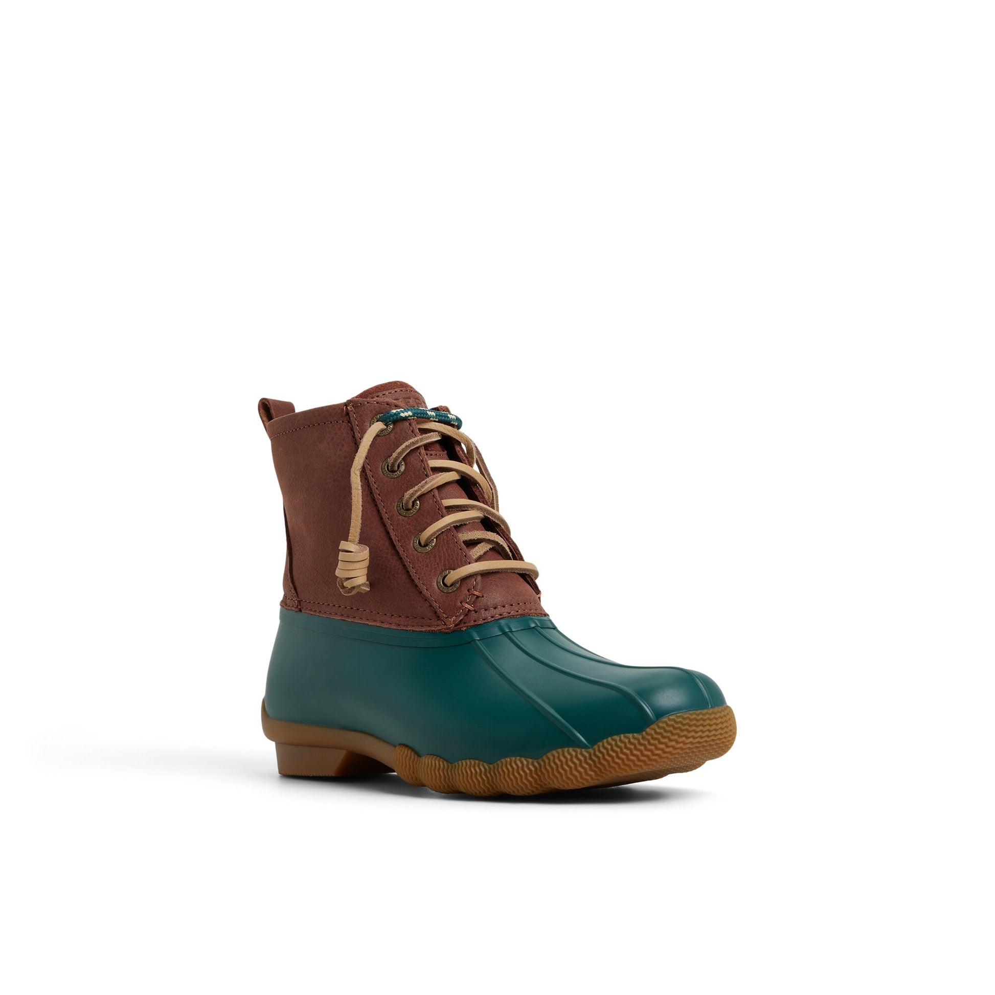 Side view of Pine green Saltwater™™ Duck Lug Boot Duck Boots