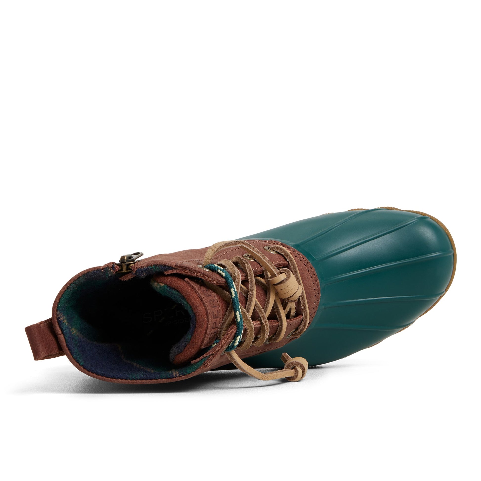 Top-down view of the Pine green Saltwater™™ Duck Lug Boot Duck Boots