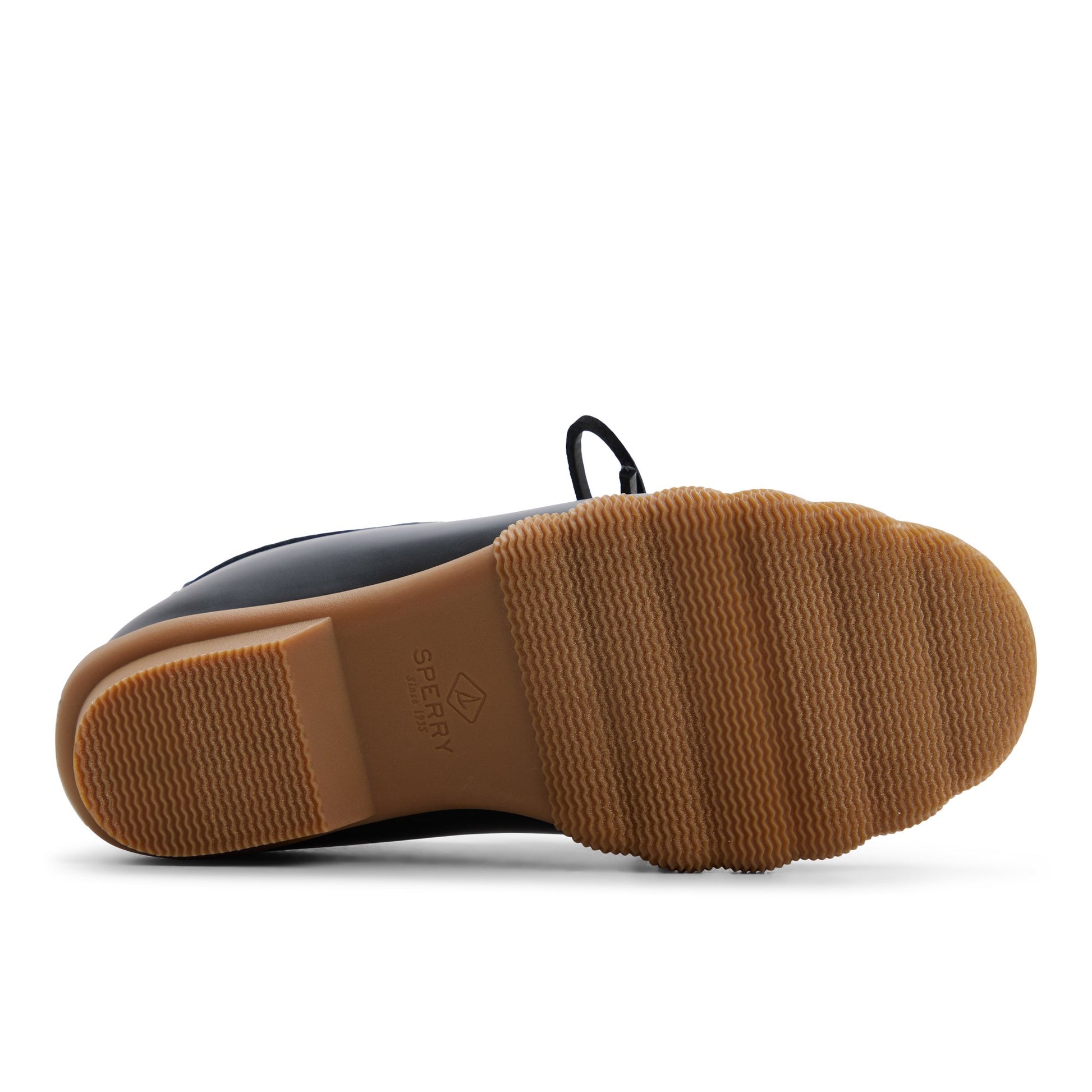 Close-up of the Black Saltwater™ 1 Eye Duck Shoe Duck Boots