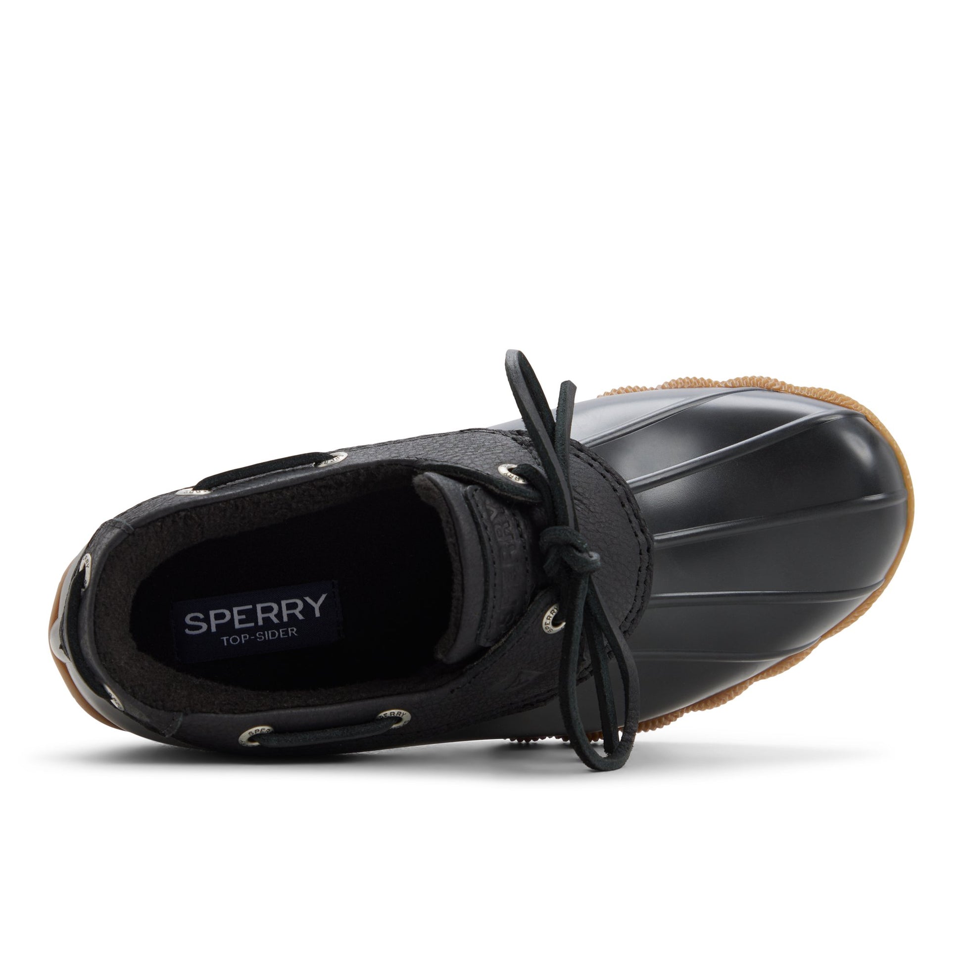 Top-down view of the Black Saltwater™ 1 Eye Duck Shoe Duck Boots