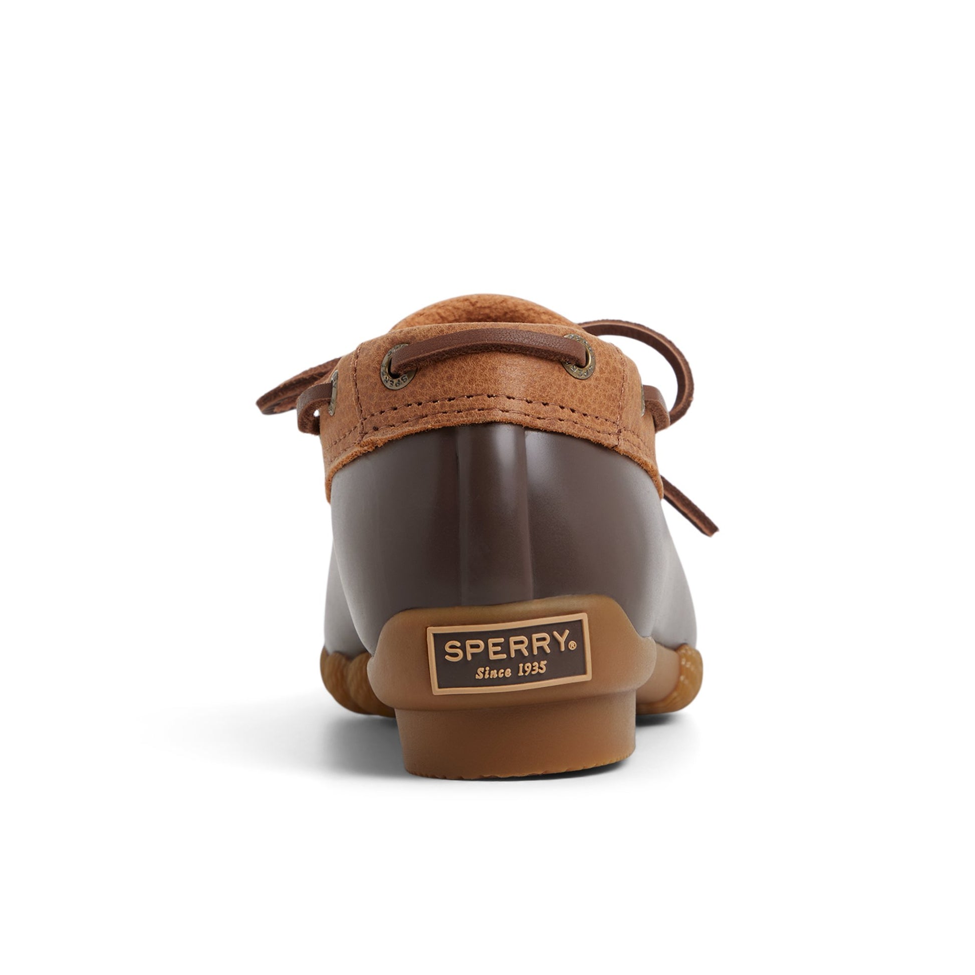 Three-quarter angle of Medium brown Saltwater™ 1 Eye Duck Shoe Duck Boots's front side