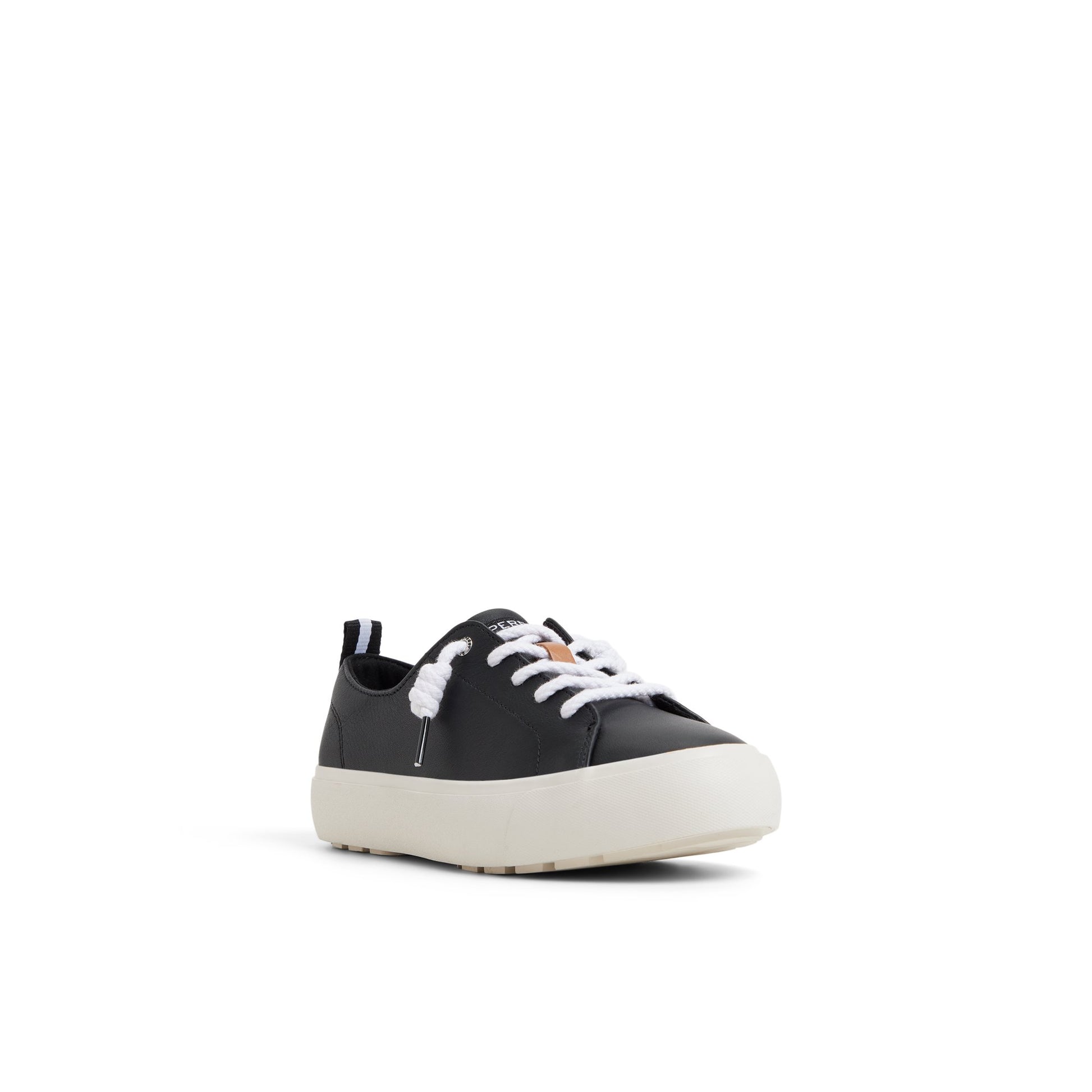 Side view of Black Cove Lace to Toe Sneaker Low Top Sneakers