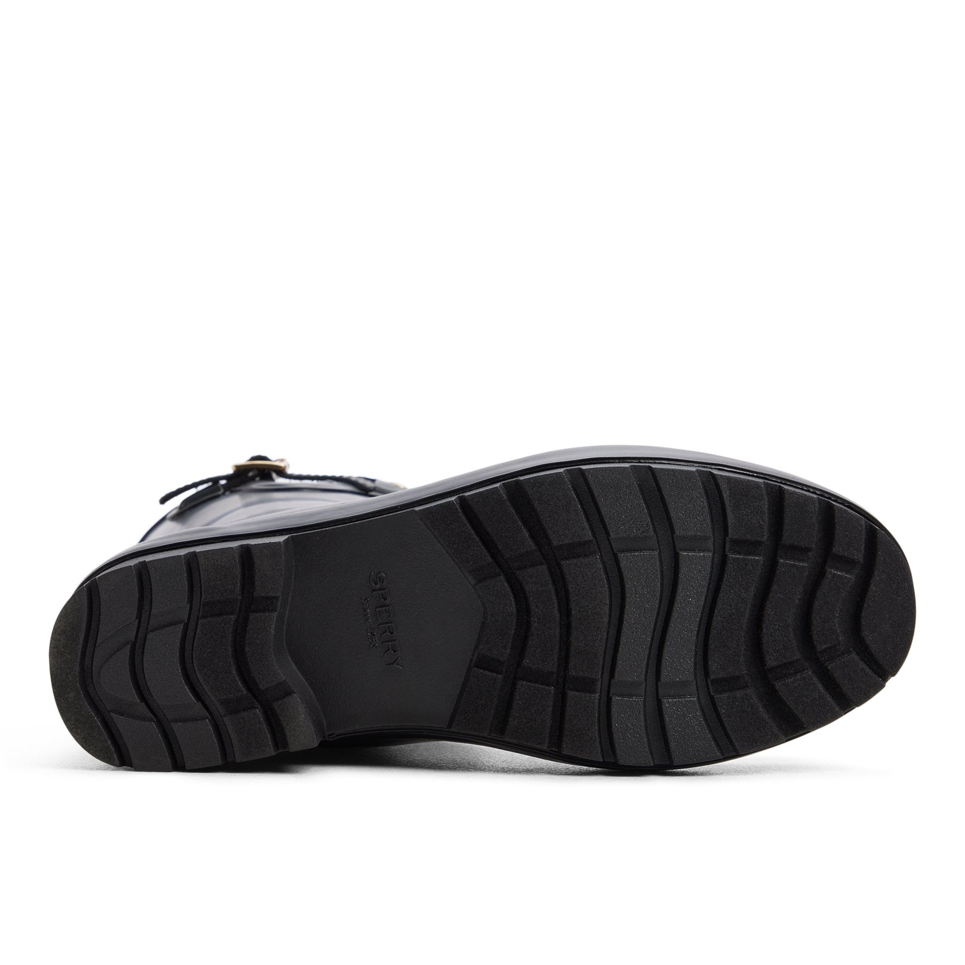 Close-up of the Black Drizzle Mid Calf Rain Boot Rain Boots