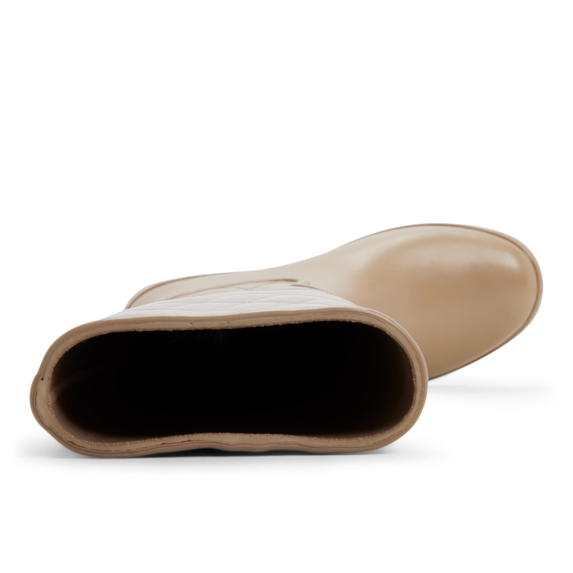 Top-down view of the Taupe Drizzle Knee High Rain Boot Duck Boots