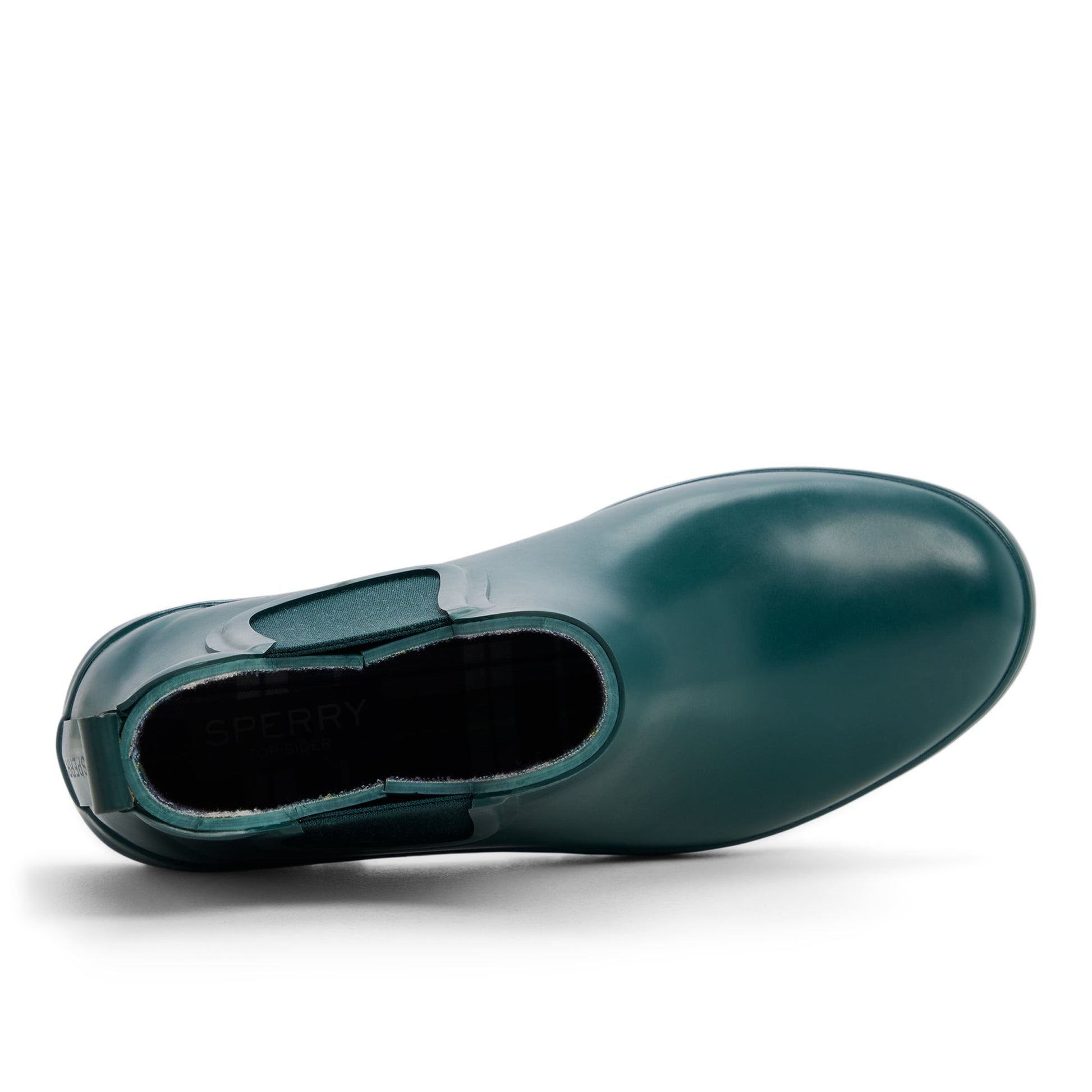 Top-down view of the Pine green Drizzle Chelsea Rain Boot Chelsea Rain Boot