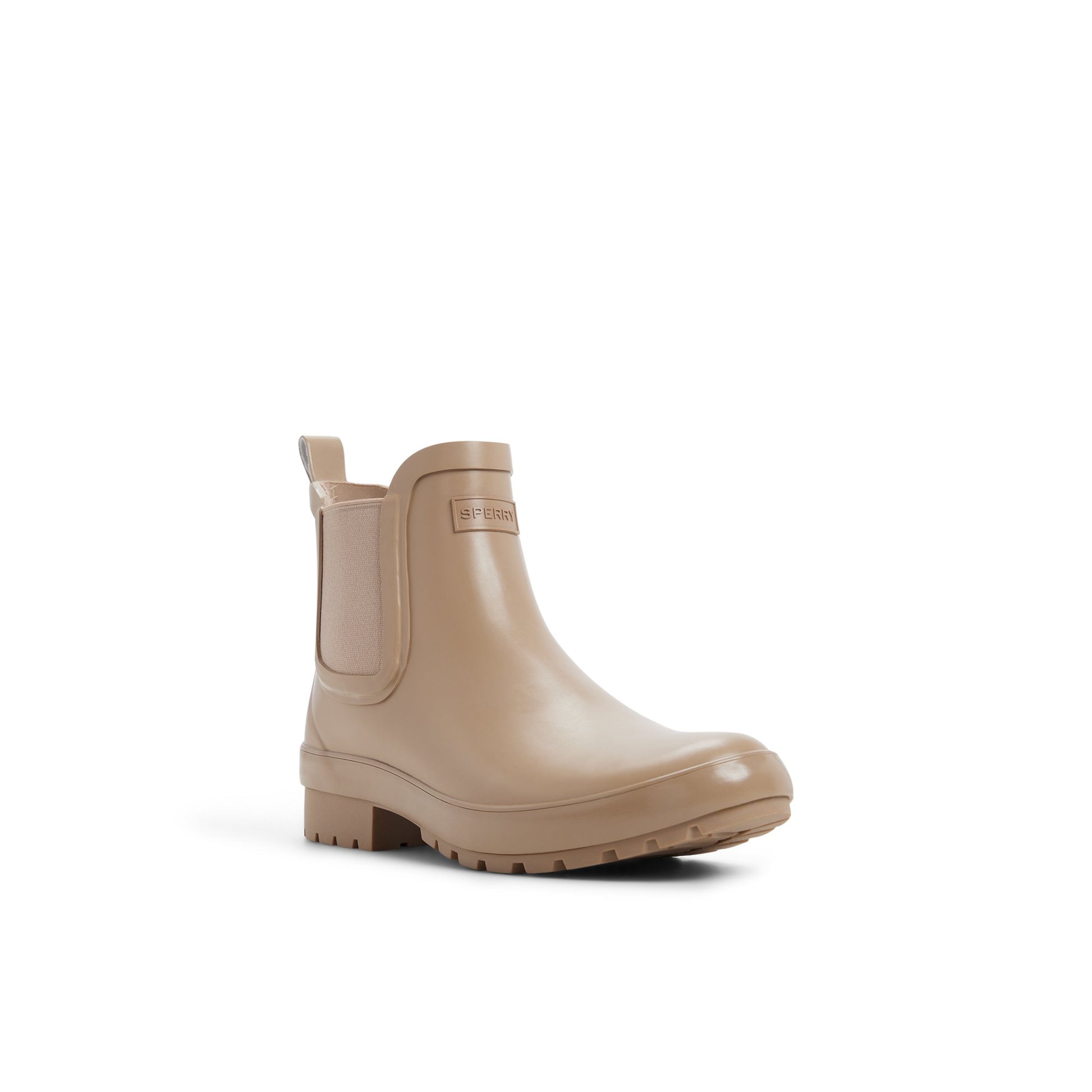 Side view of Taupe Drizzle Chelsea Rain Boot Chelsea Rain Boot