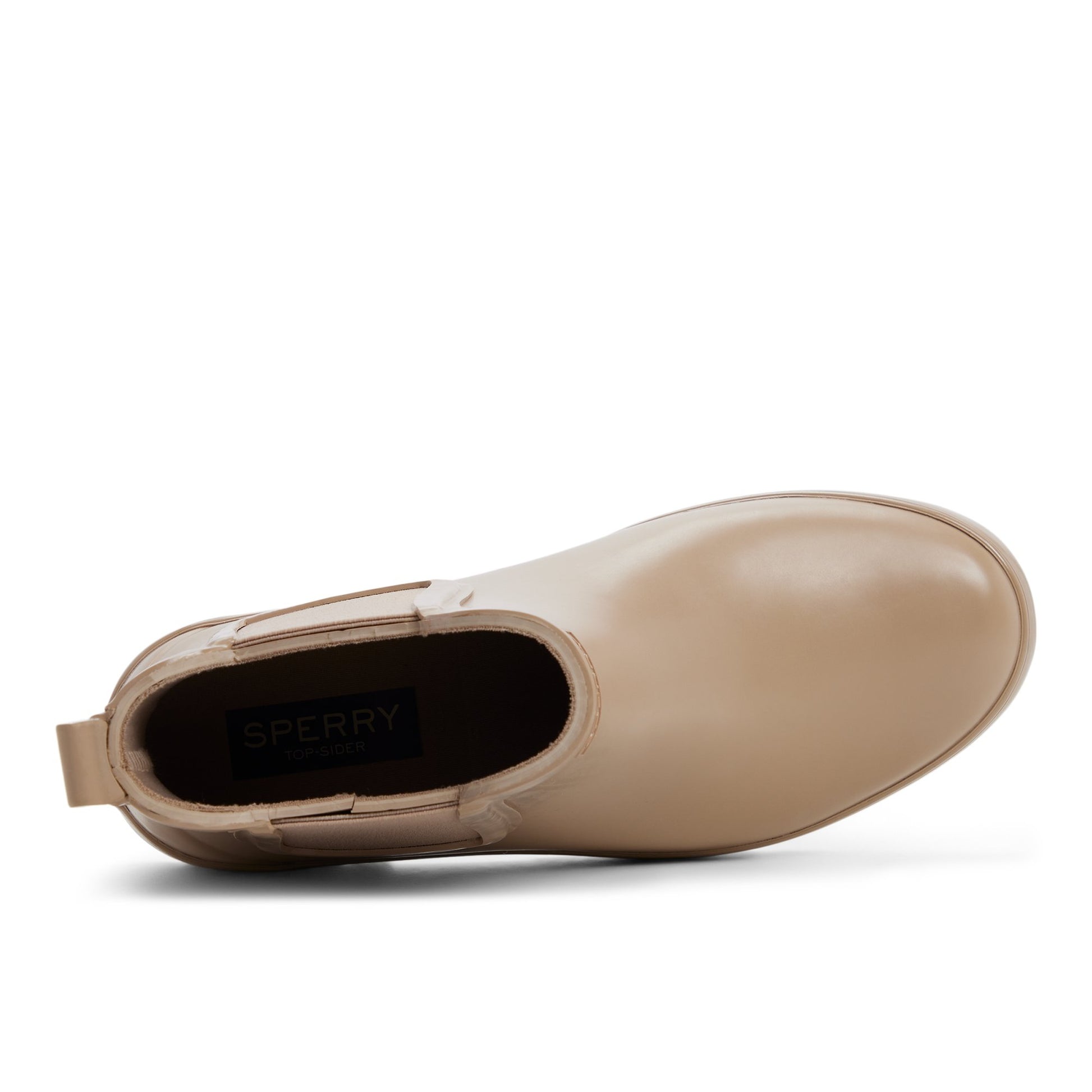 Top-down view of the Taupe Drizzle Chelsea Rain Boot Chelsea Rain Boot