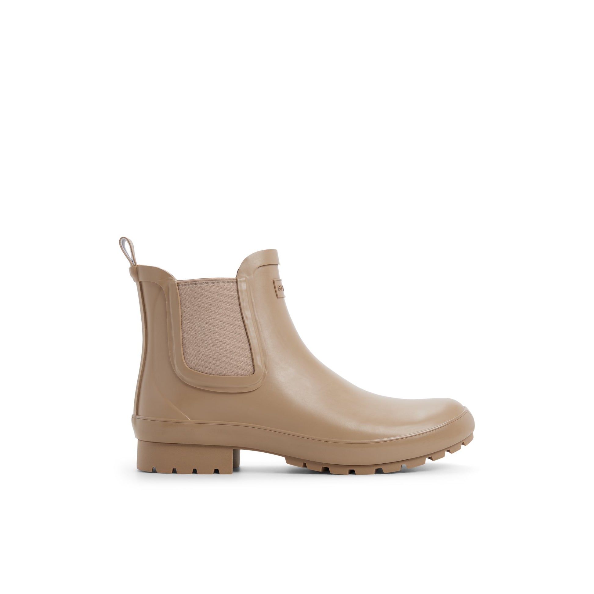 Main View of Taupe Drizzle Chelsea Rain Boot Chelsea Rain Boot for Womens