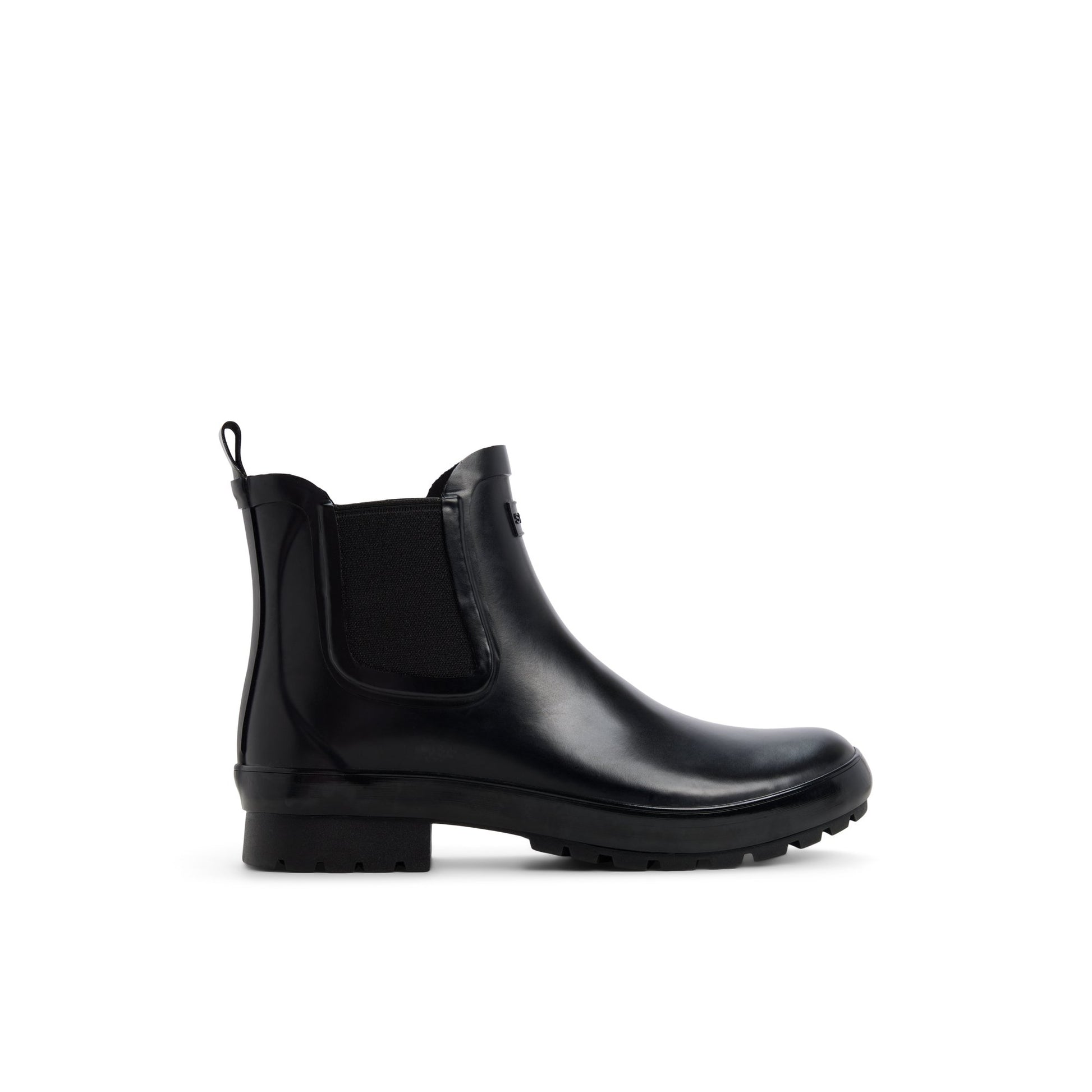 Main View of Black Drizzle Chelsea Rain Boot Chelsea Rain Boot for Womens