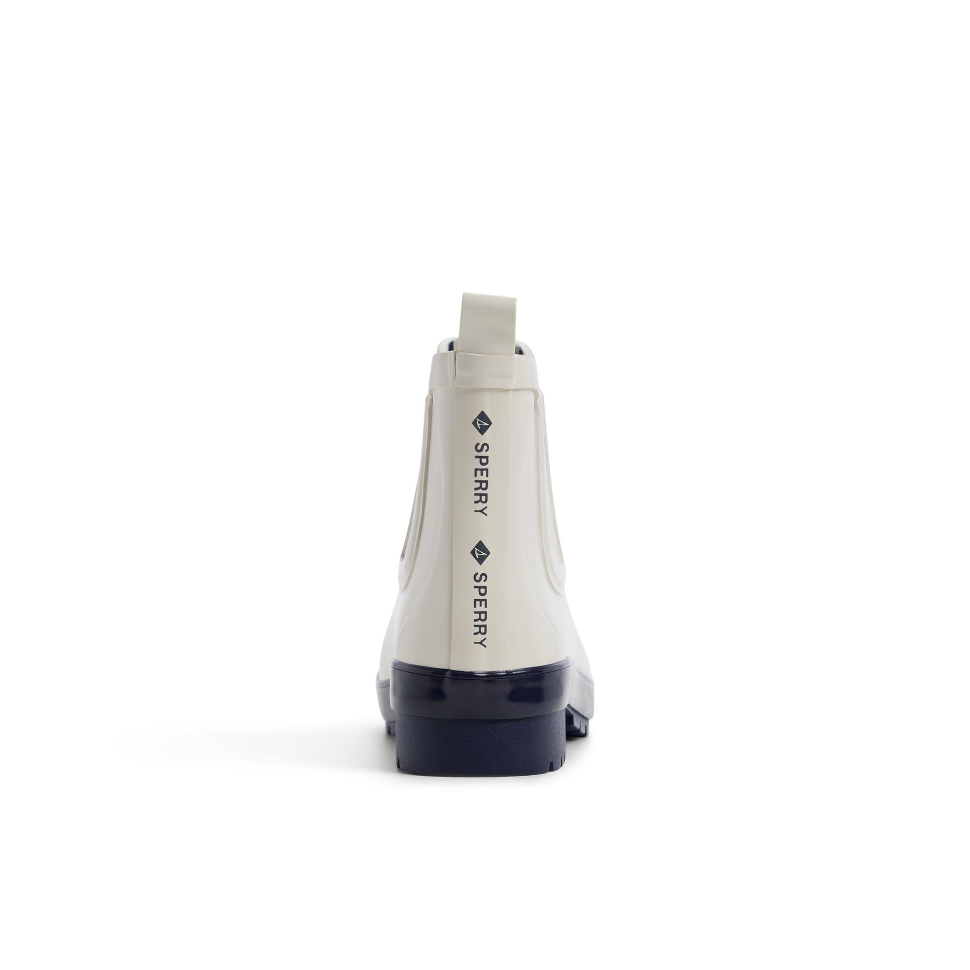 Three-quarter angle of Cream Drizzle Chelsea Rain Boot Chelsea Rain Boot's front side