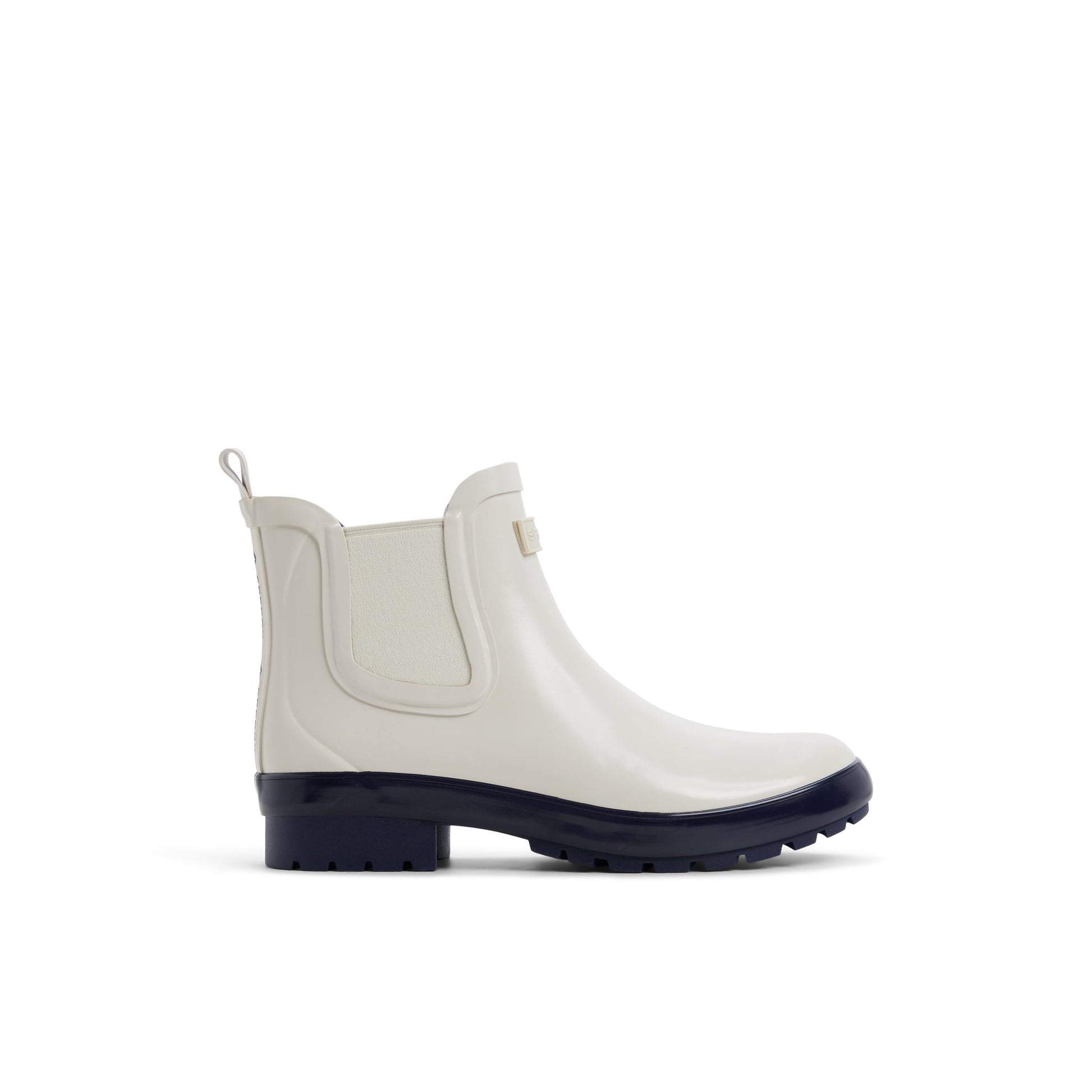 Main View of Cream Drizzle Chelsea Rain Boot Chelsea Rain Boot for Womens