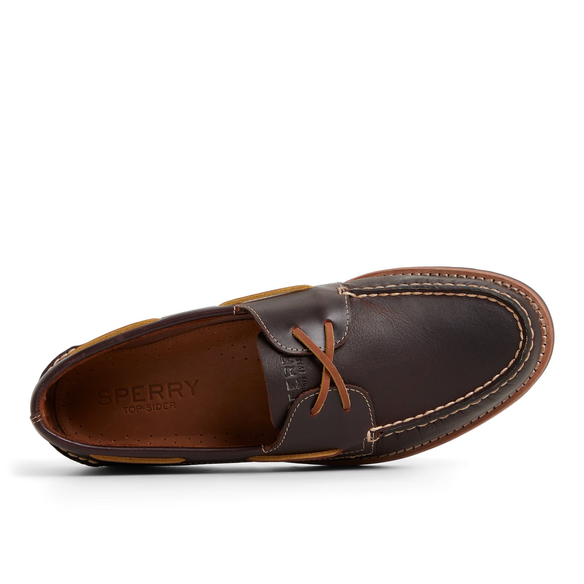 Top-down view of the Amaretto Authentic Original™ 2 Eye Ripple Boat Shoe Boat Shoes