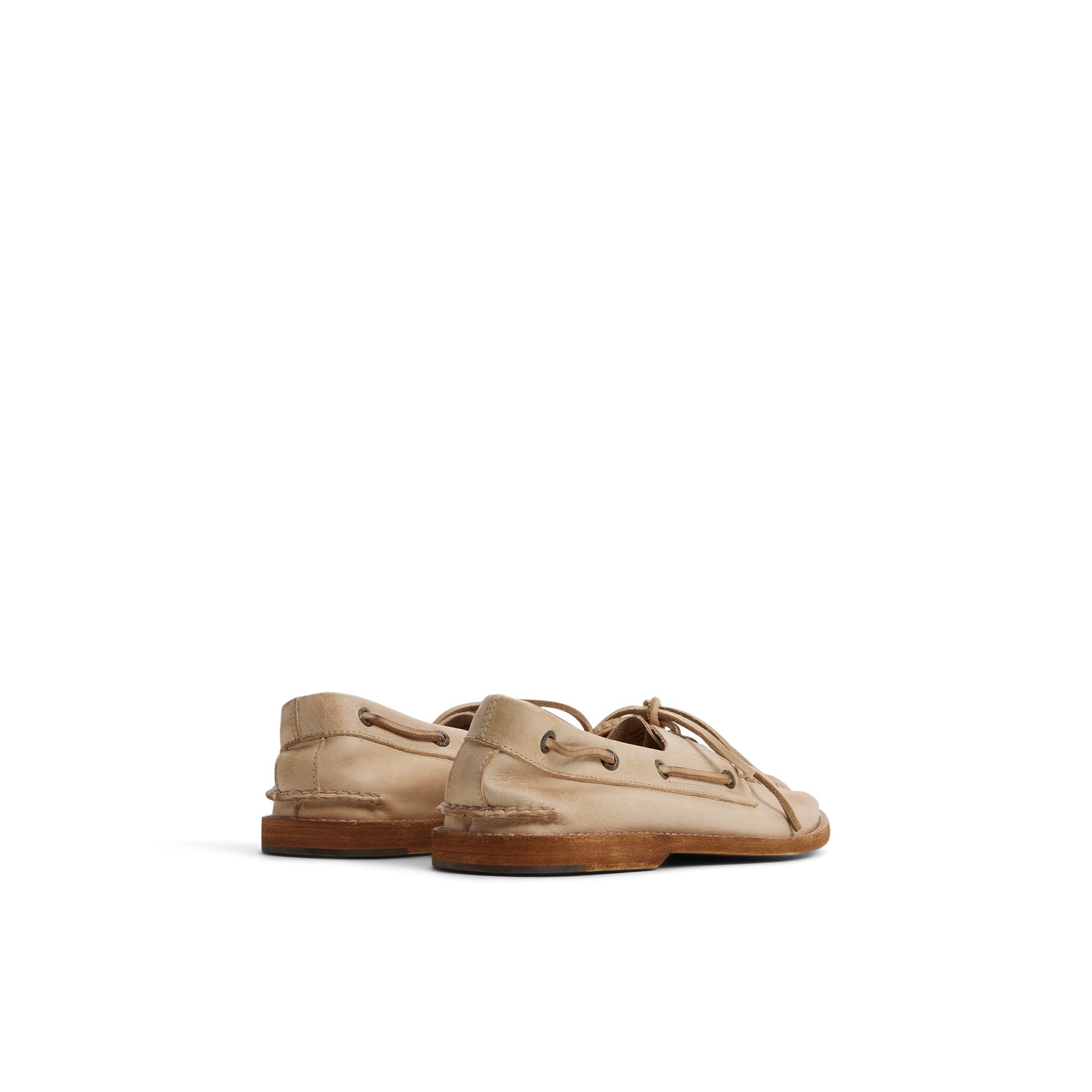 Three-quarter angle of Taupe Sperry x Colbo Authentic Original™ Boat Shoe Boat Shoe's front side