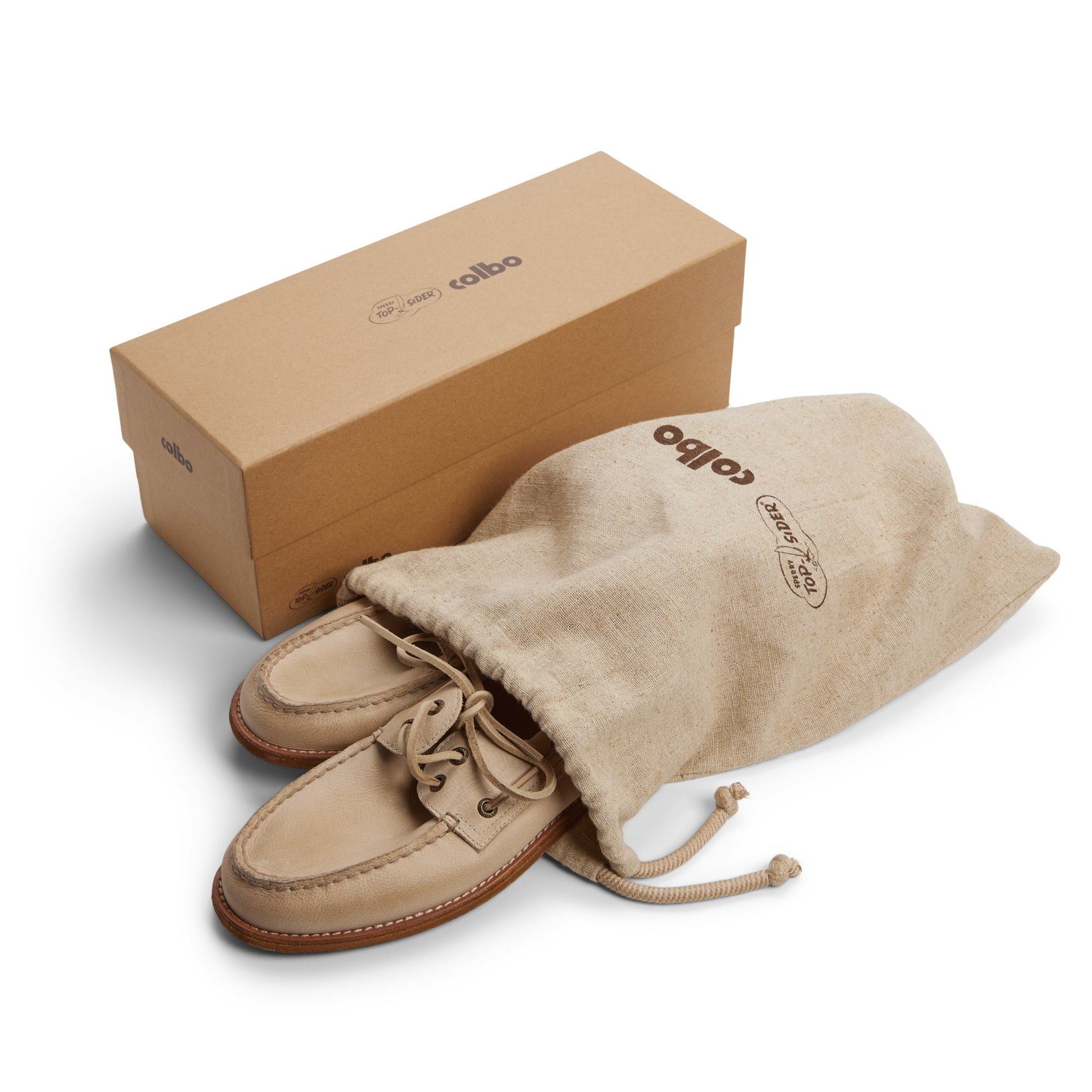 View of Taupe Sperry x Colbo Authentic Original™ Boat Shoe Boat Shoe's sole