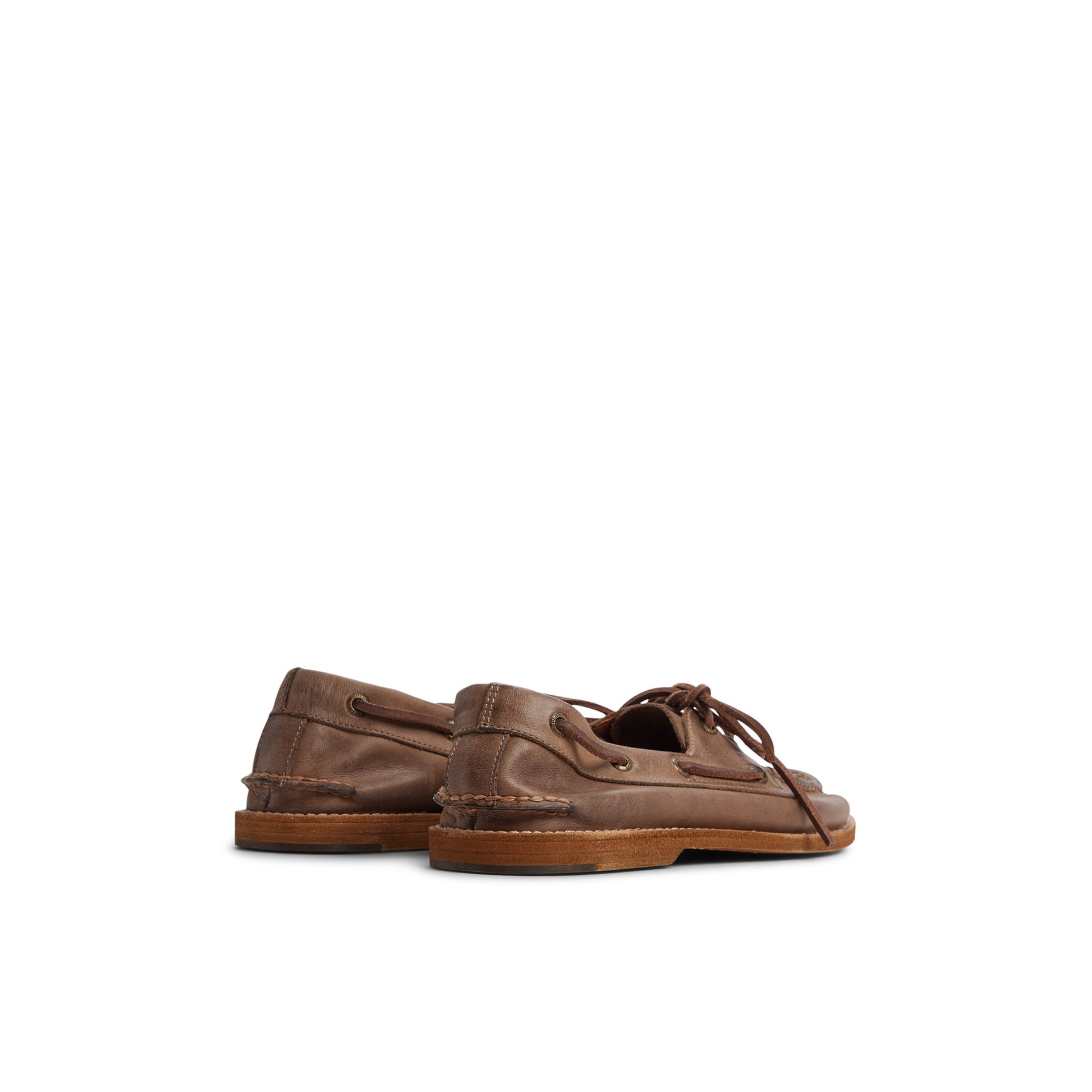 Three-quarter angle of Antique Brown Sperry x Colbo Authentic Original™ Boat Shoe Boat Shoe's front side