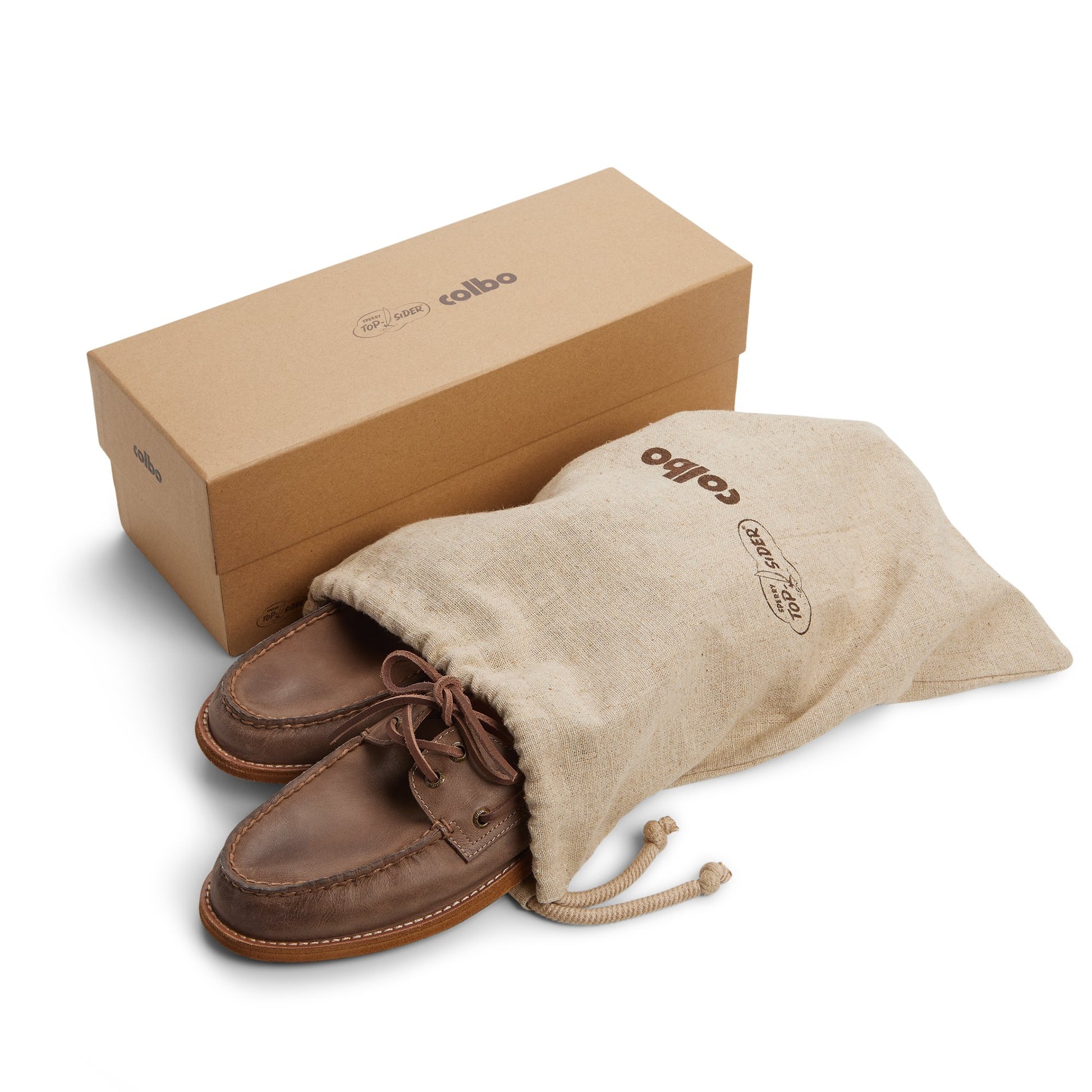 View of Antique Brown Sperry x Colbo Authentic Original™ Boat Shoe Boat Shoe's sole