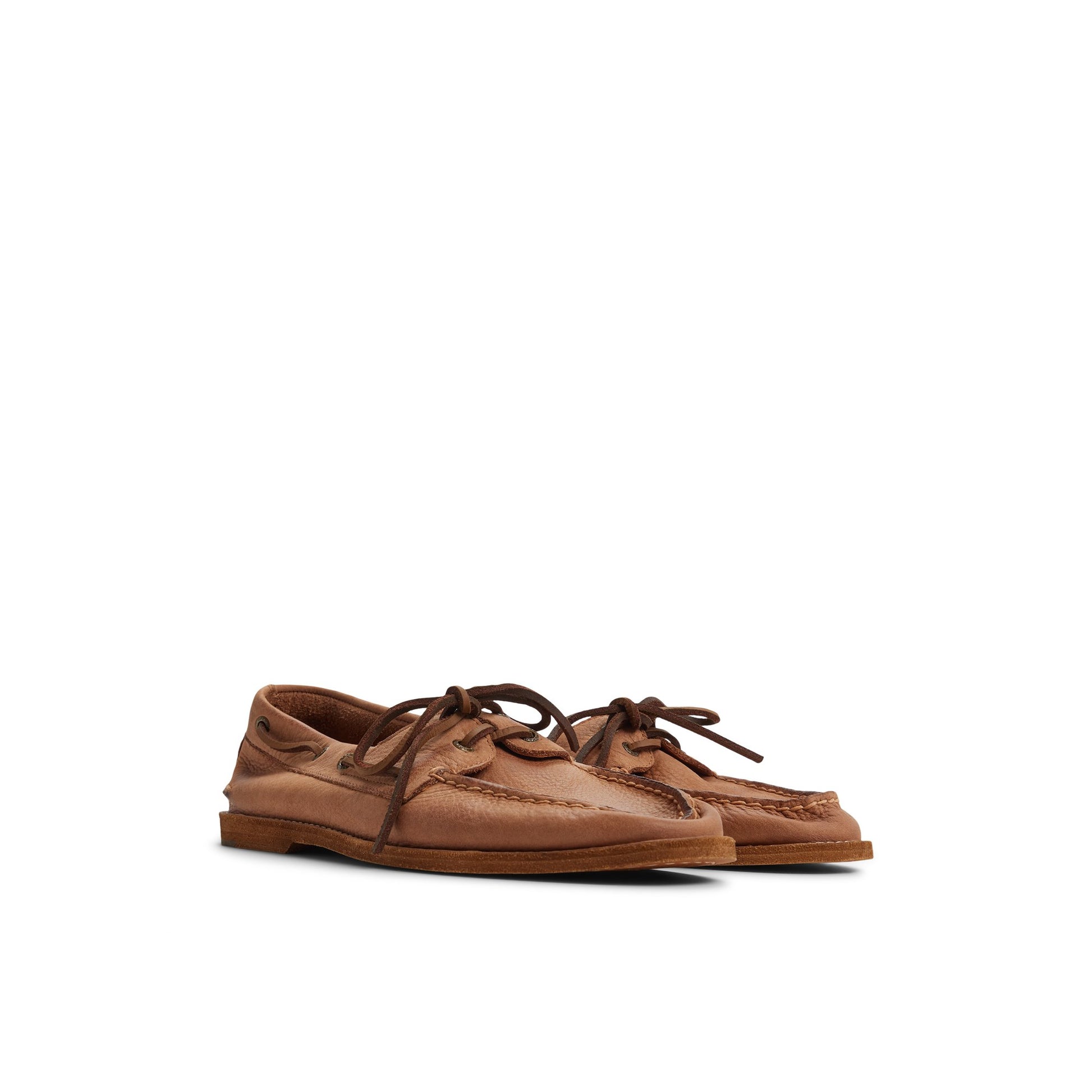Side view of Tan Sperry x Colbo Authentic Original™ Boat Shoe Boat Shoes
