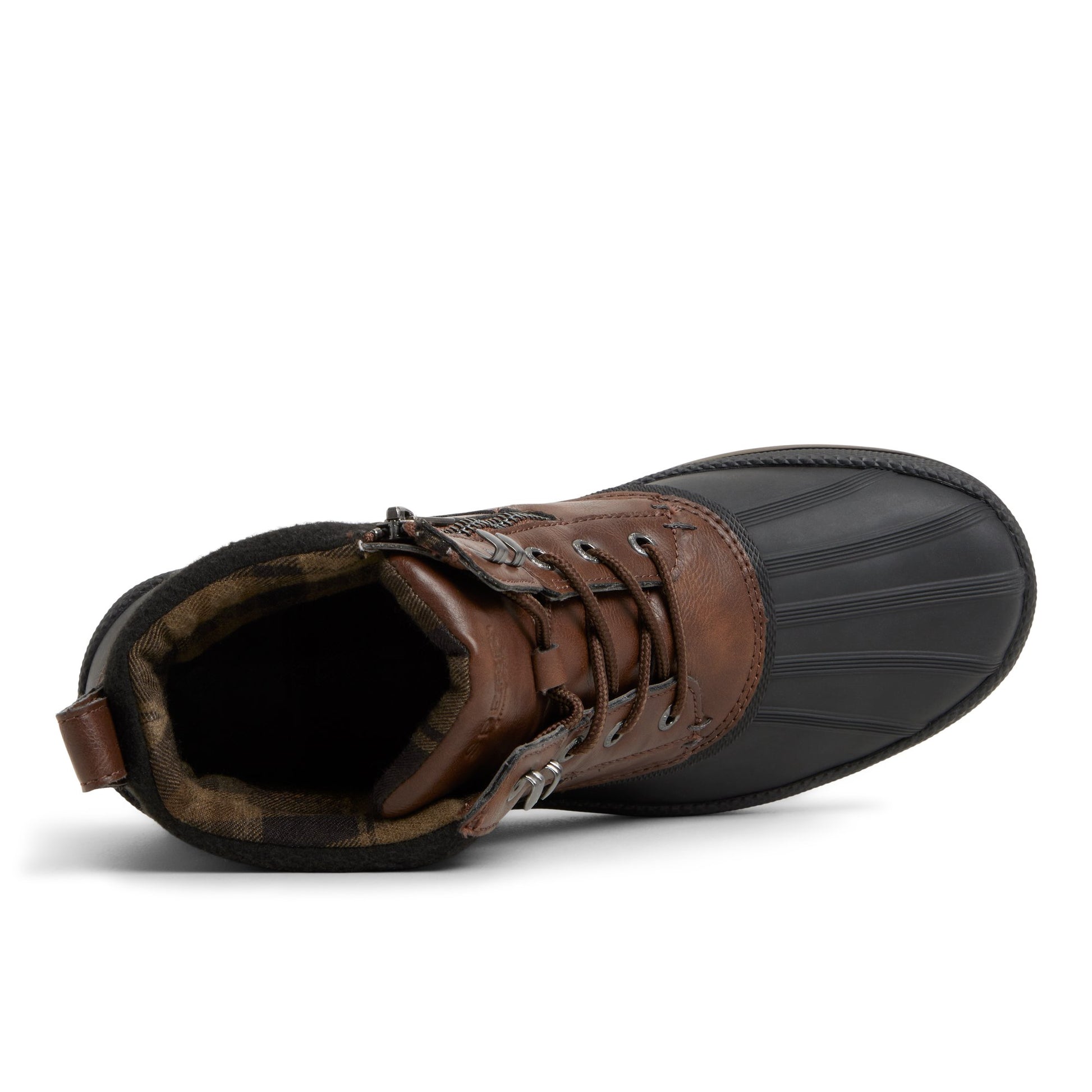 Top-down view of the Dark Brown Gloucester Duck Boots Winter Duck Boots