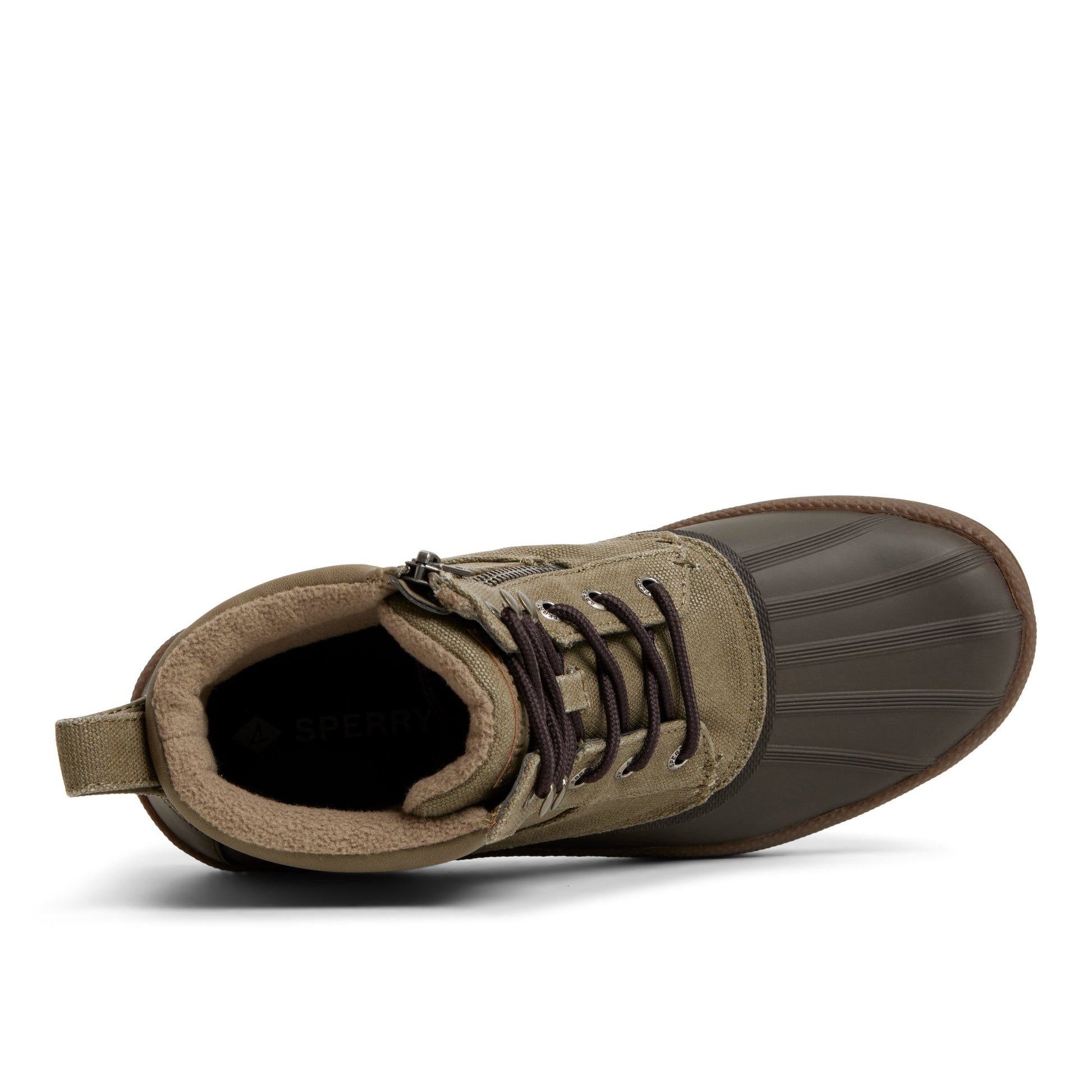 Top-down view of the Taupe Gloucester Duck Boots Winter Duck Boots