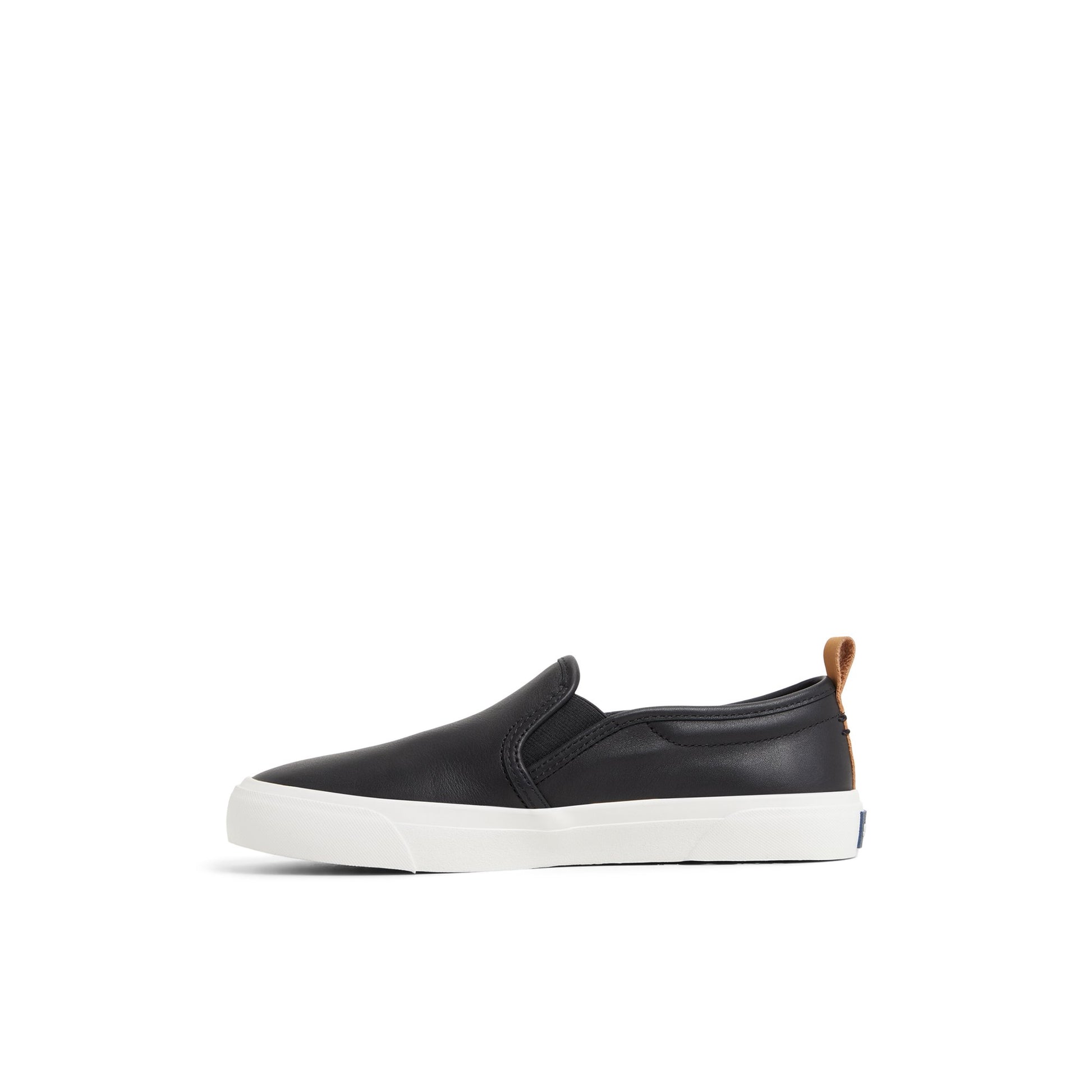Three-quarter angle of Black Bermuda Beach Twin Gore Sneaker Slip-on Sneakers's back side