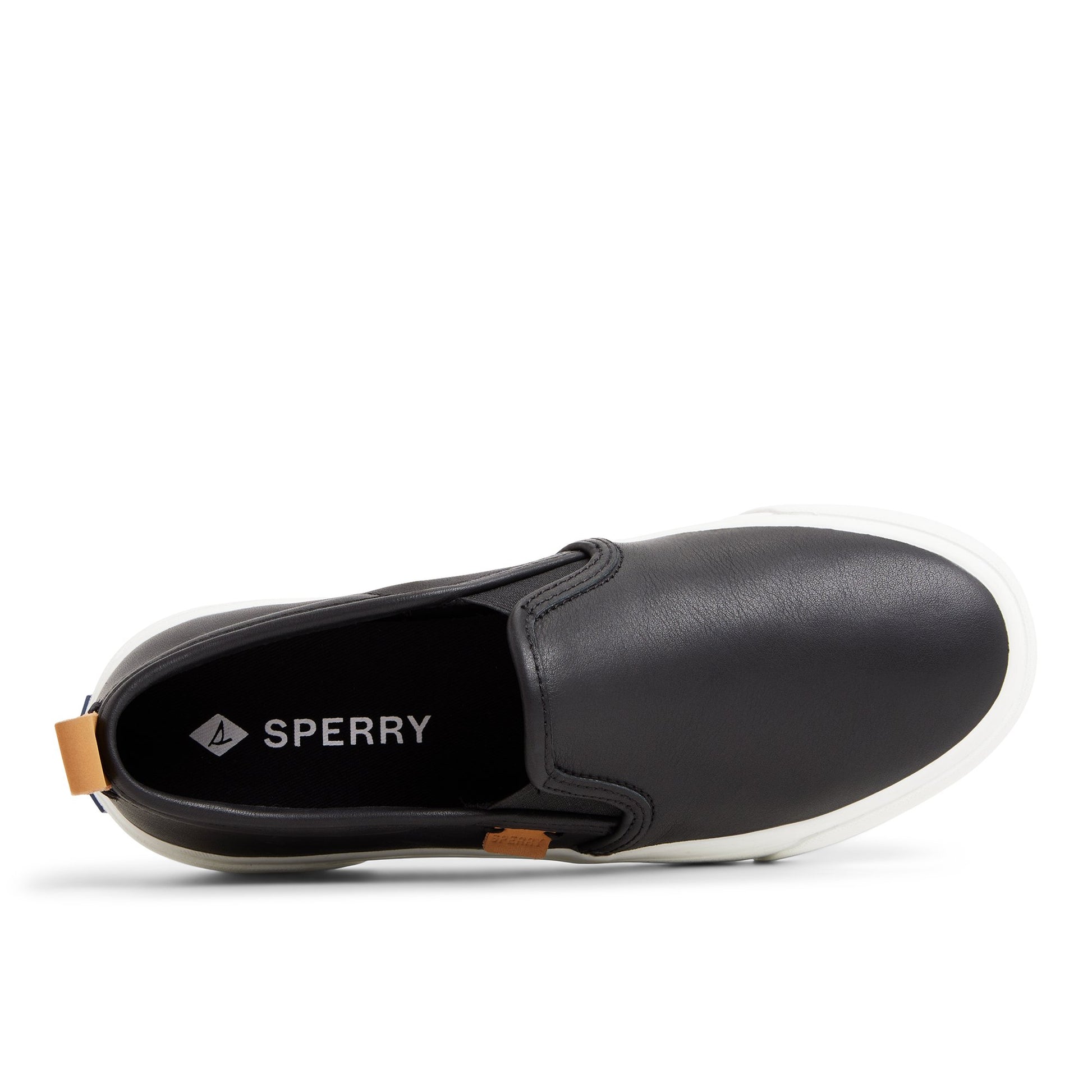 Top-down view of the Black Bermuda Beach Twin Gore Sneaker Slip-on Sneakers
