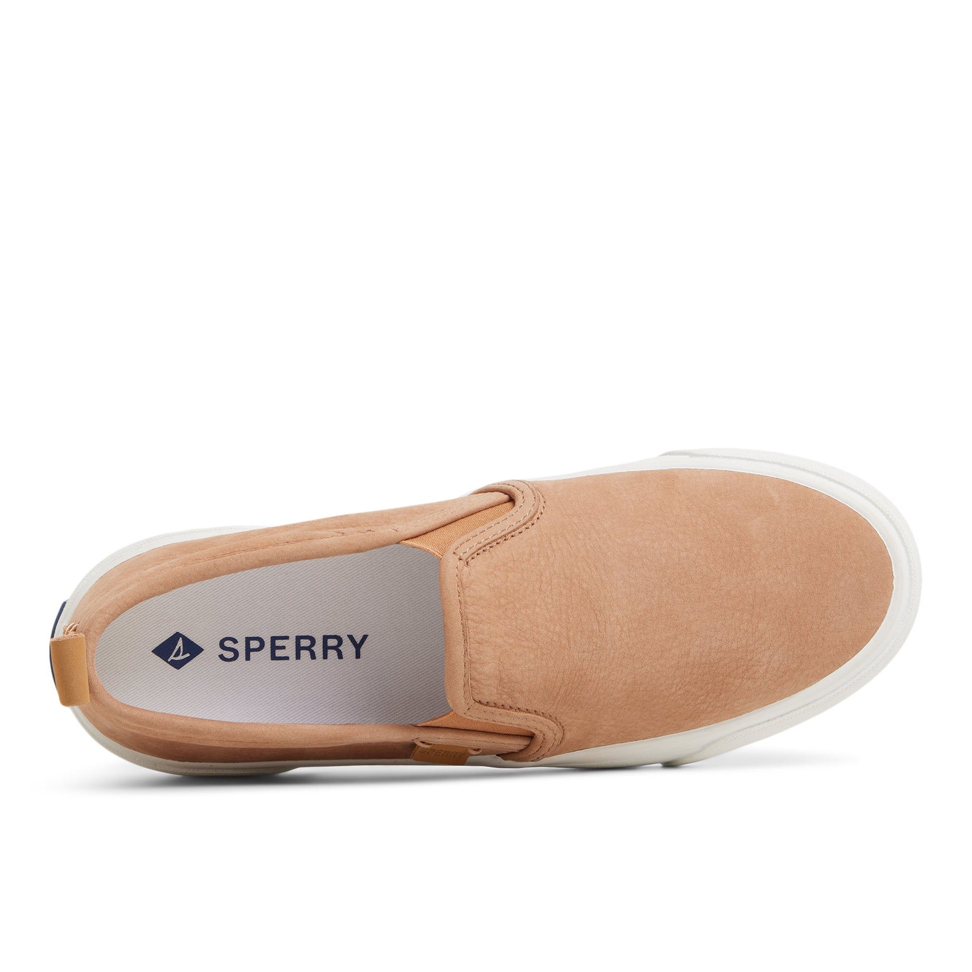 Top-down view of the Tan Bermuda Beach Twin Gore Sneaker Slip-on Sneakers