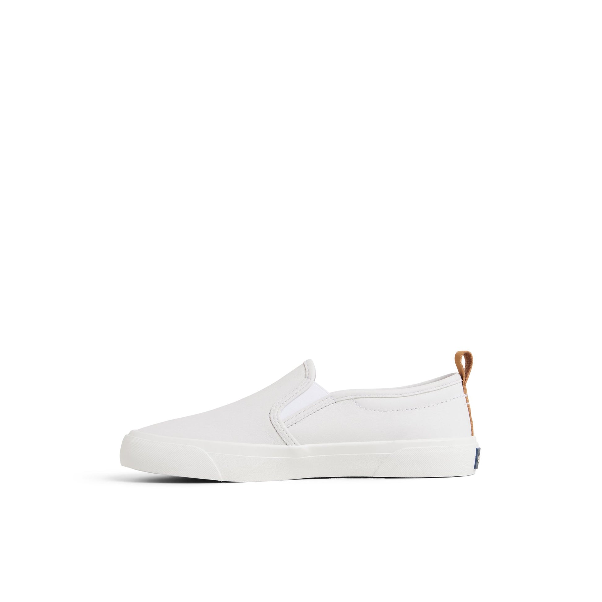 Three-quarter angle of White Bermuda Beach Twin Gore Sneaker Slip-on Sneakers's back side