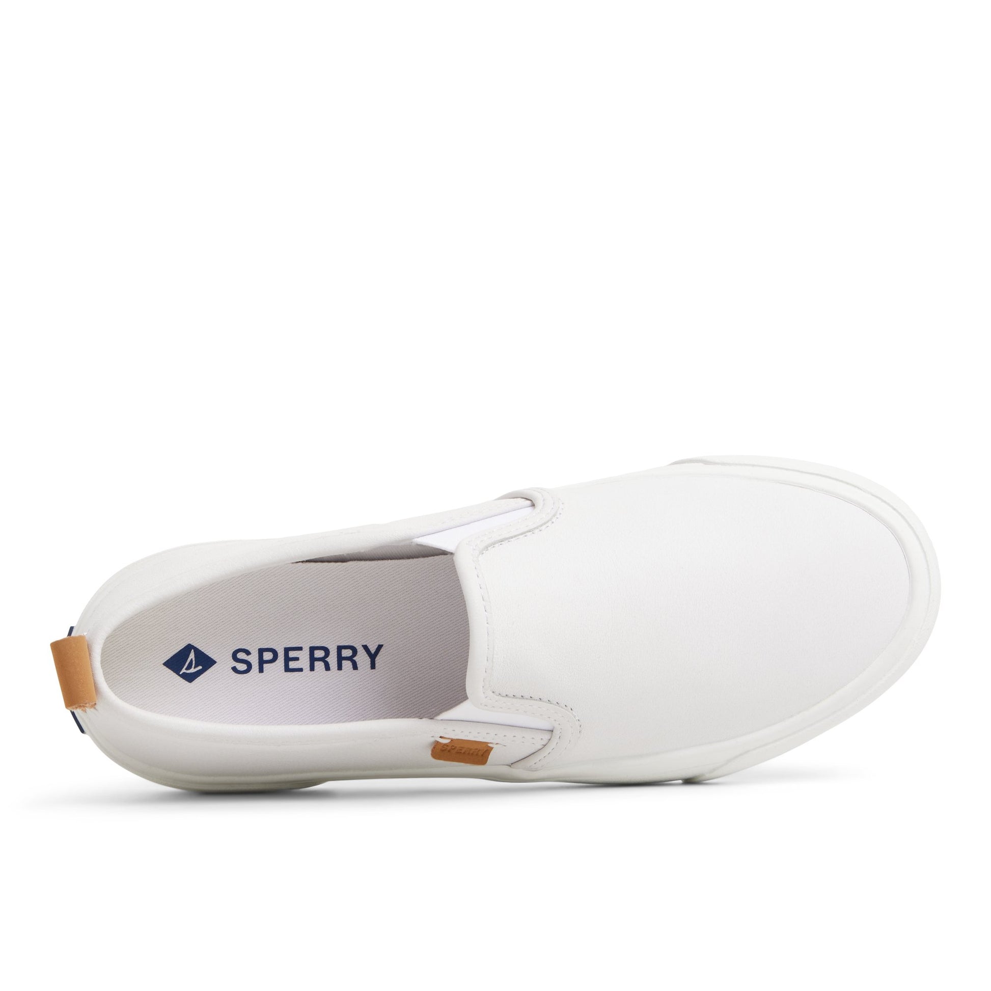 Top-down view of the White Bermuda Beach Twin Gore Sneaker Slip-on Sneakers