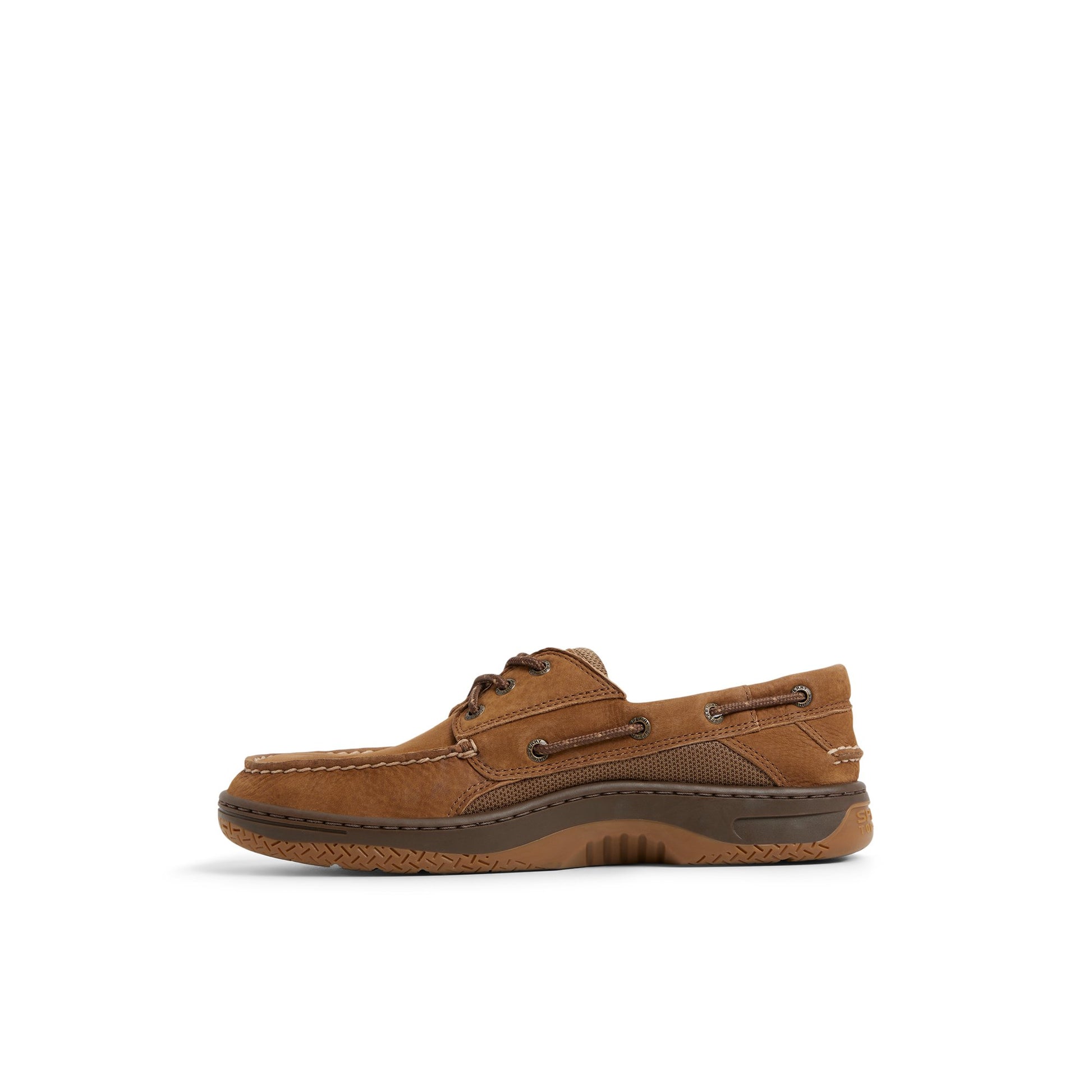 Three-quarter angle of Tan Billfish 3-Eye Boat Shoe Boat Shoe's back side