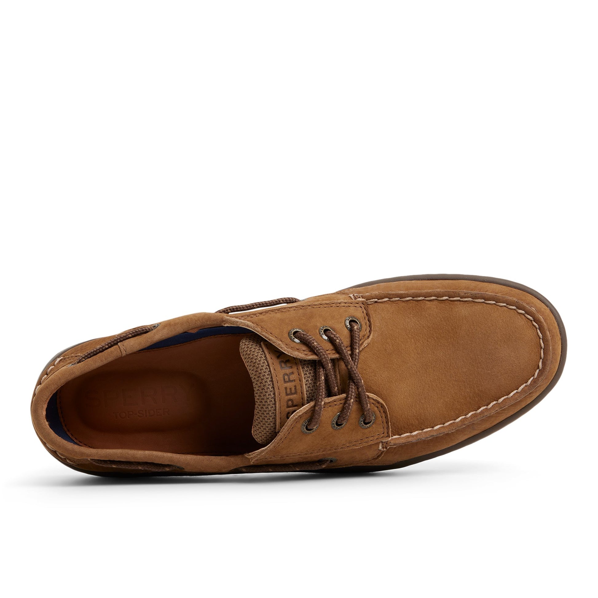 Top-down view of the Tan Billfish 3-Eye Boat Shoe Boat Shoe