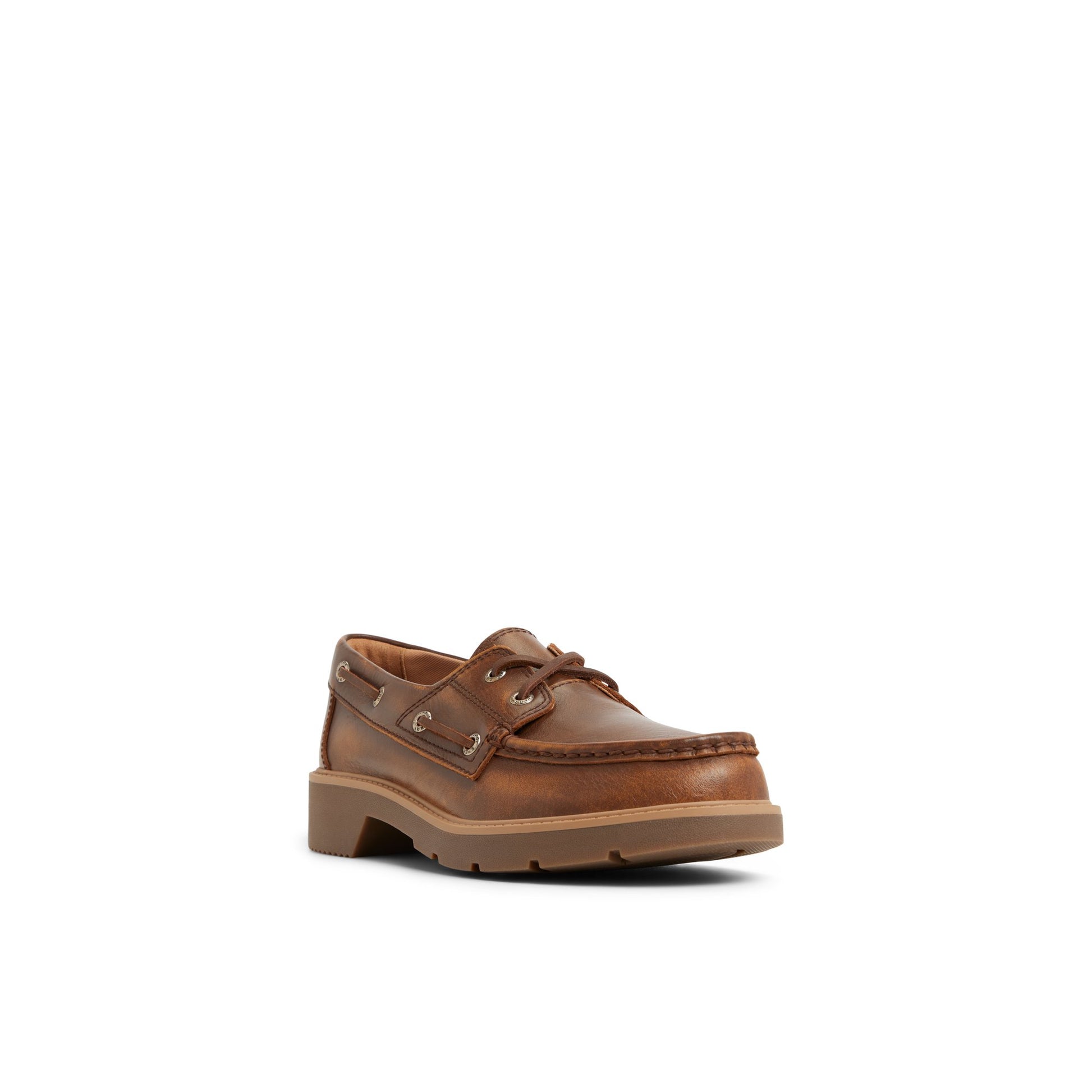 Side view of Brown Wells Boat Shoe Boat Shoes
