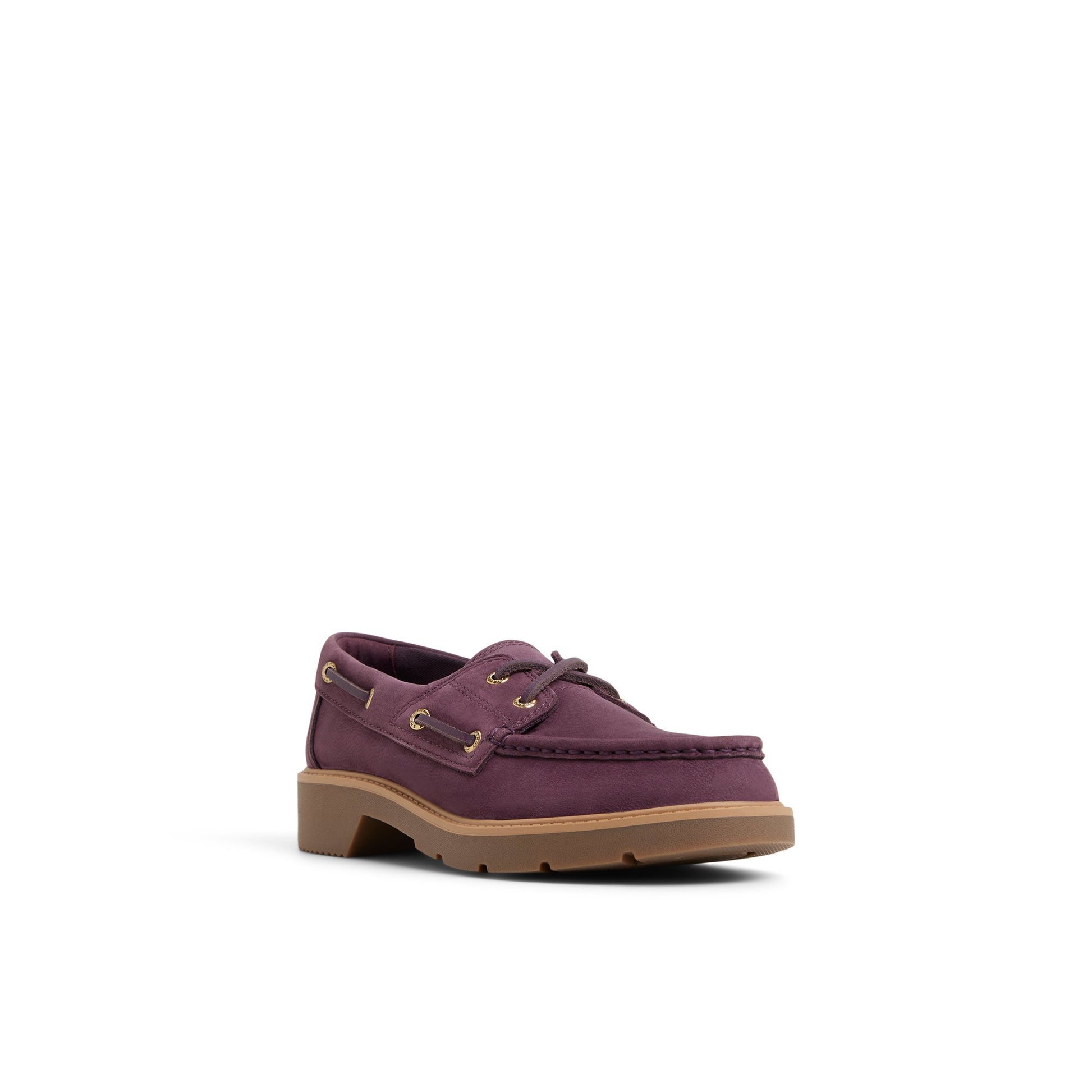 Side view of Prune Wells Boat Shoe Boat Shoes